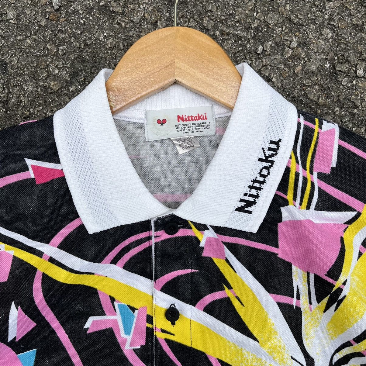 Japanese Brand Vintage 90s NITTAKU Table Tennis Jersey Single Stitch Size US L / EU 52-54 / 3 - 7 Thumbnail