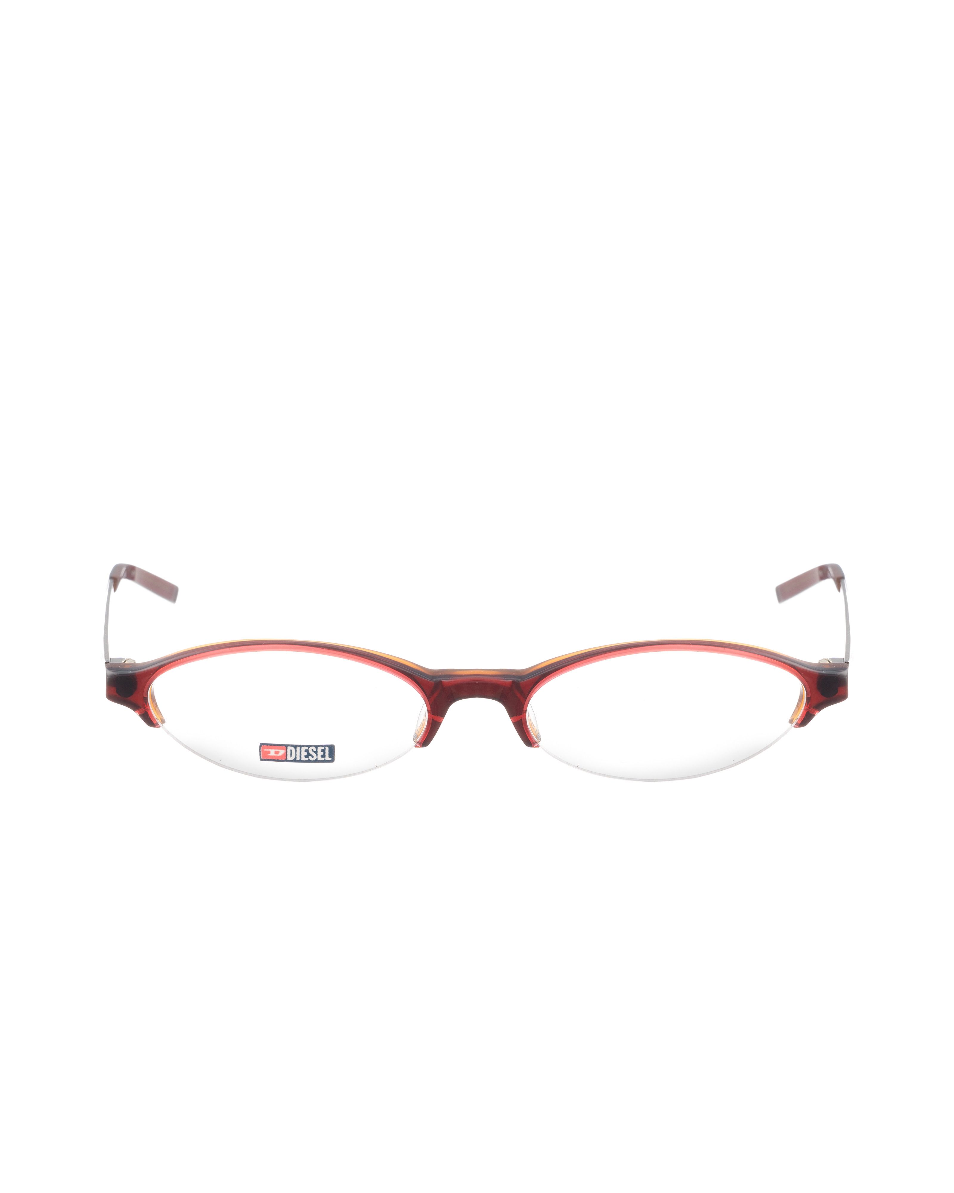 Diesel Diesel 90s Oval Half Rim Burgundy Glasses Size ONE SIZE - 2 Thumbnail