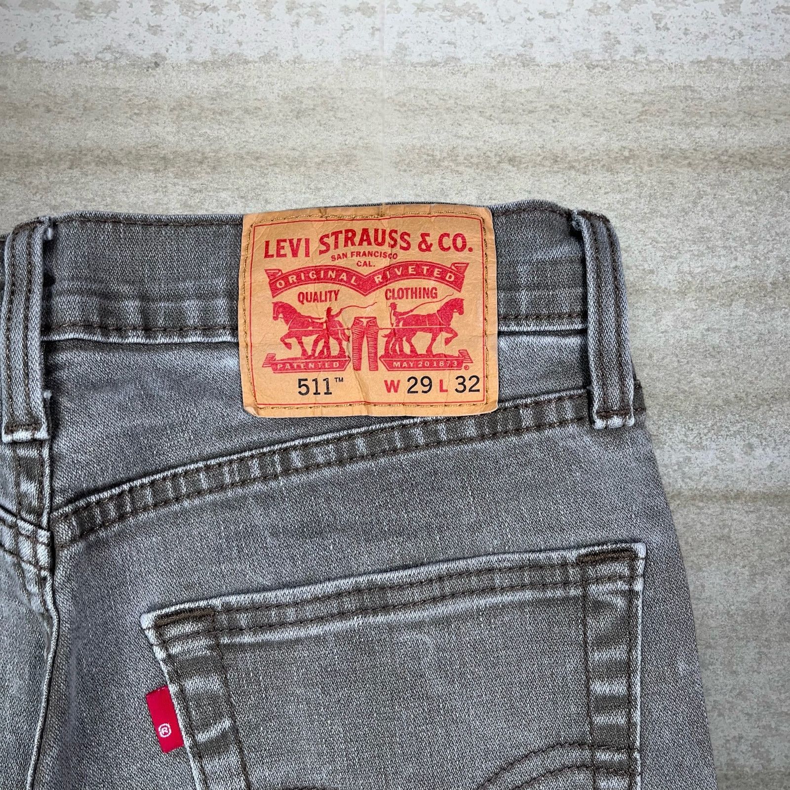 Levi's Vintage Y2K Levis 511 Jeans 29x32 Slim Fit Hazel Green Denim Size US 29 - 4 Thumbnail