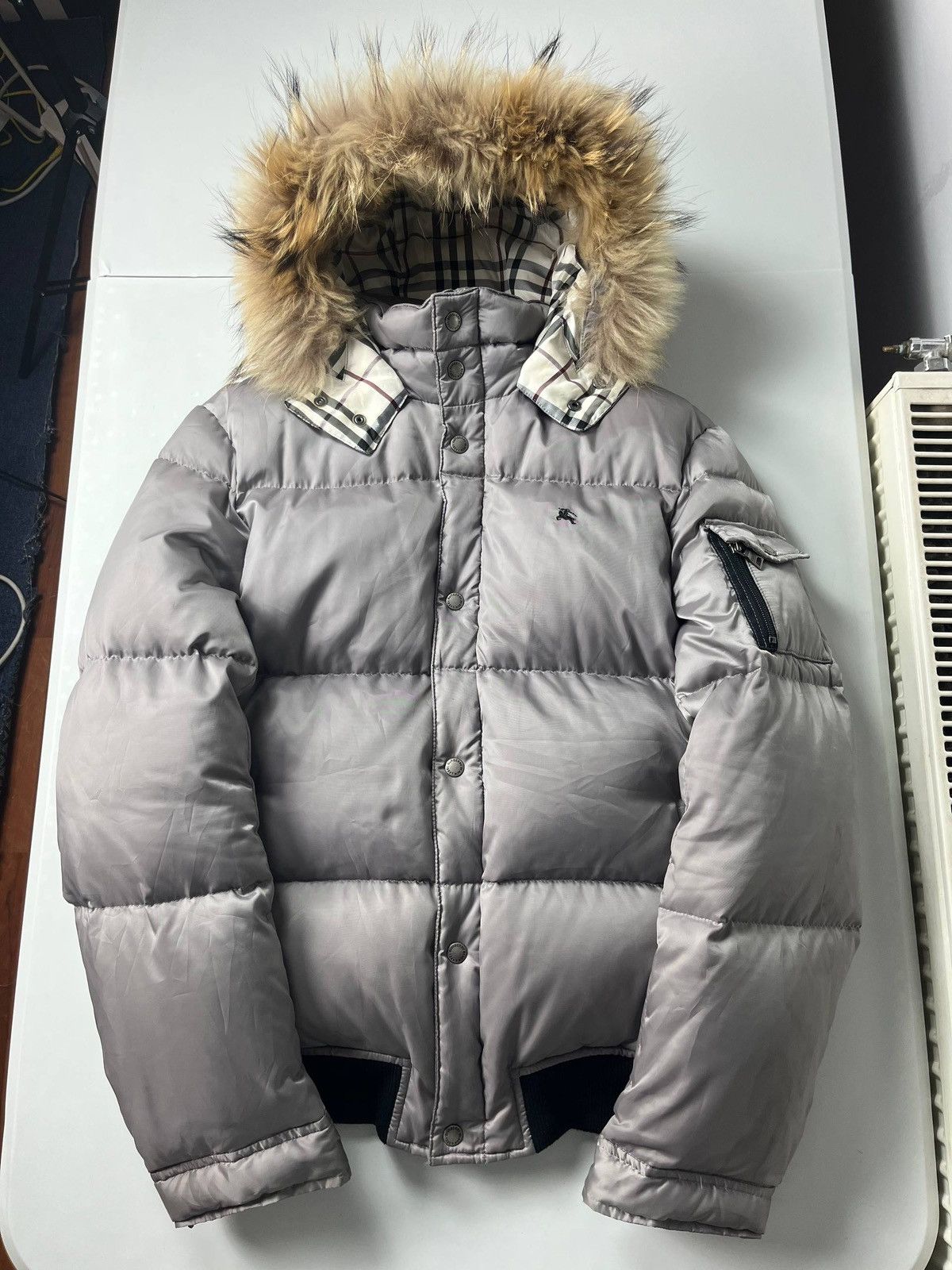 Burberry 00’ Japanese Burberry fur puffer jacket Size US L / EU 52-54 / 3 - 10 Thumbnail