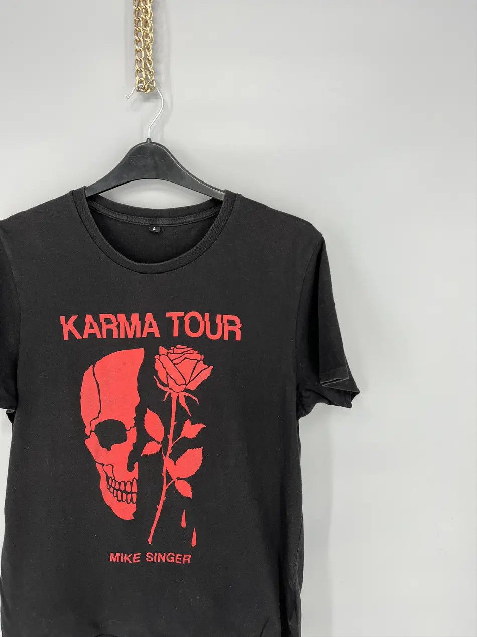 Band Tees × Vintage Vintage Y2K "Mike Singer" Karma Tour Tee "Skull tee" Size US L / EU 52-54 / 3 - 5 Thumbnail