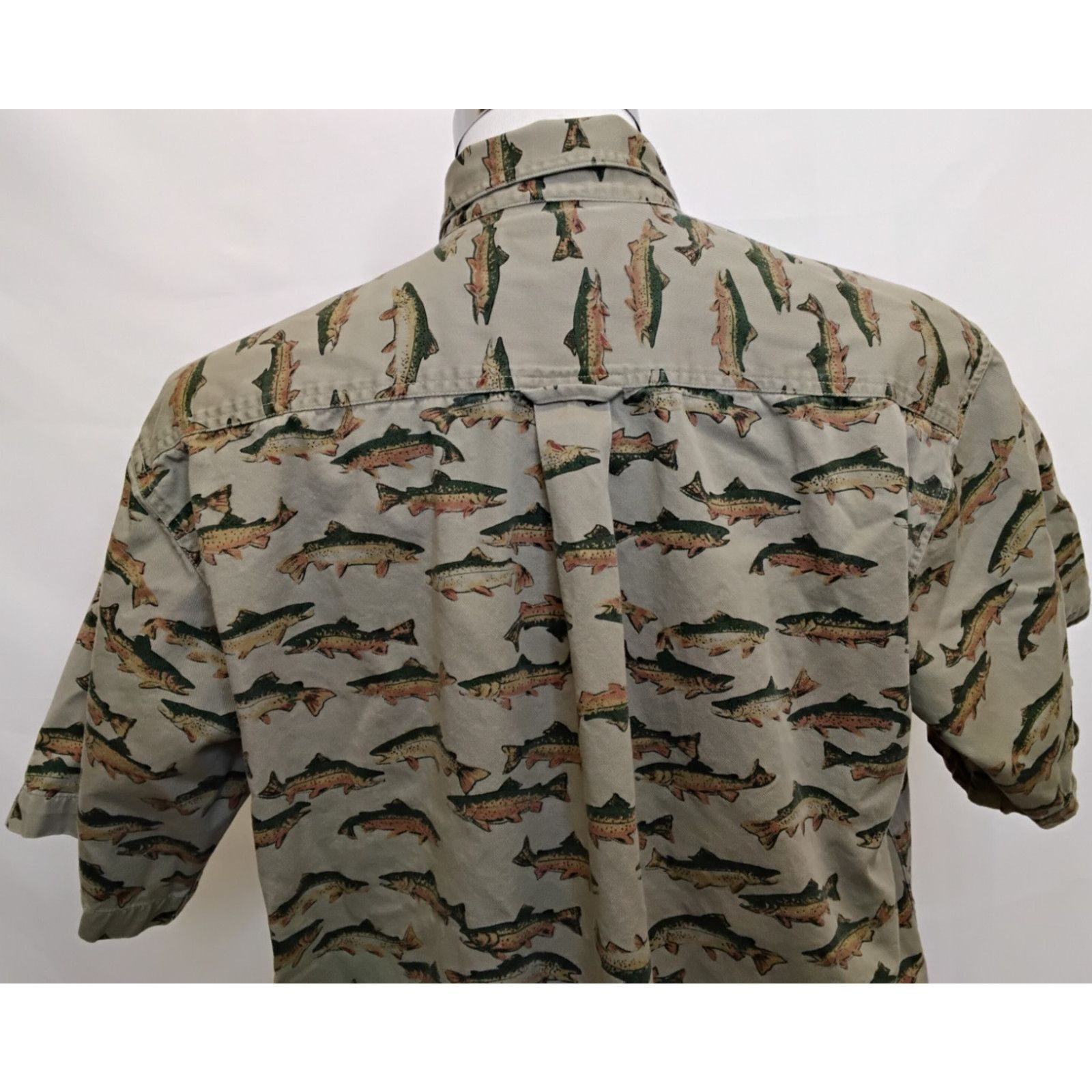 Orvis Orvis Short Sleeve Button Down Shirt Men's L Trout Print Size US L / EU 52-54 / 3 - 6 Thumbnail