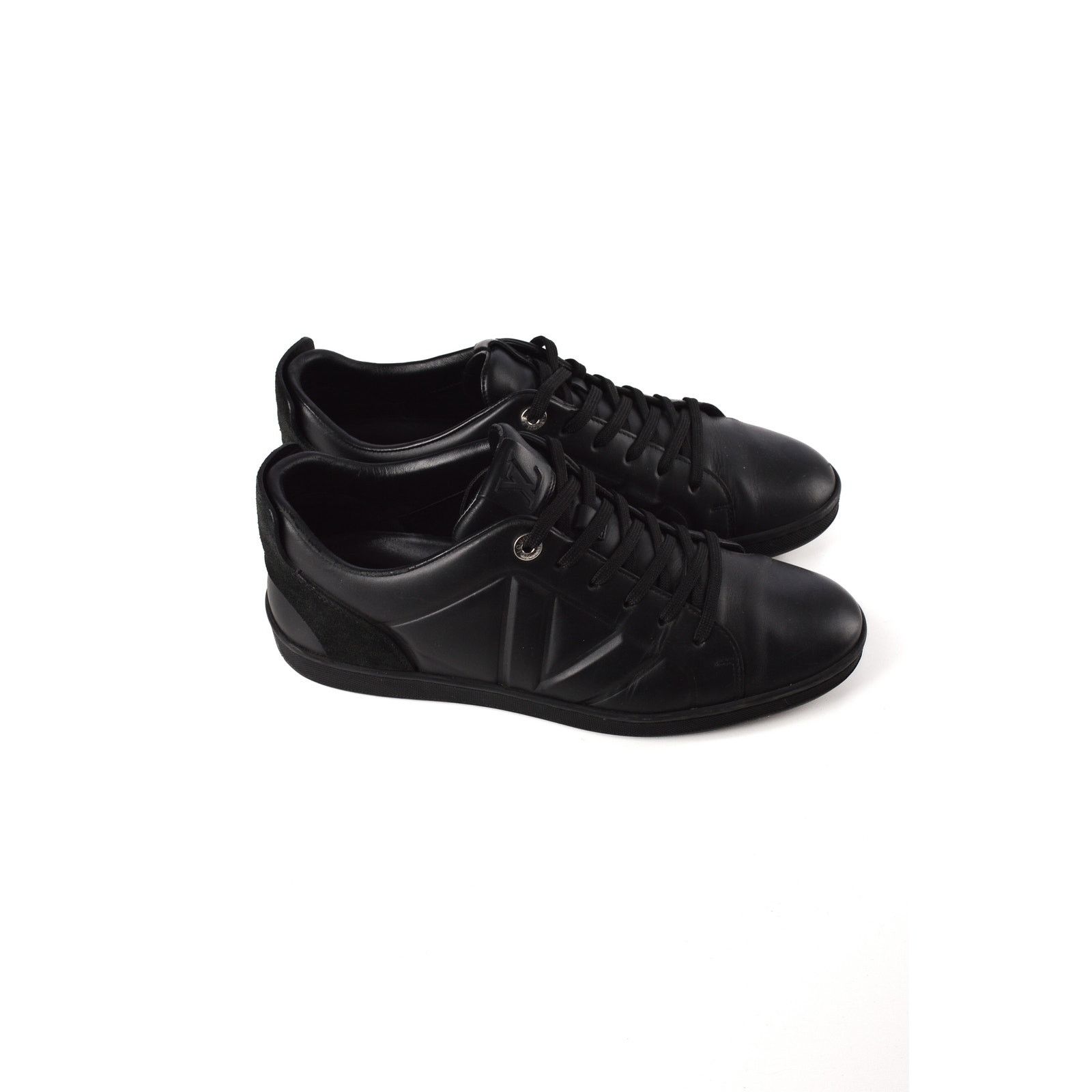 Louis Vuitton black leather sneakers