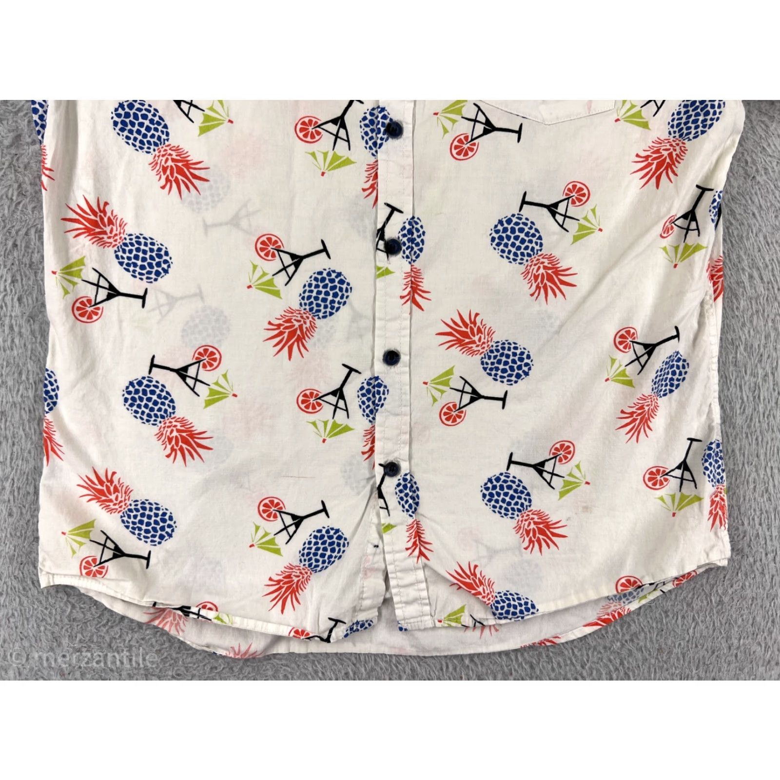 Vintage Ultimate Shirt Shirt Men Medium White Five Points Industries All Over Print Cocktails Pineapple Hawaiian Resort Vacation Luau Aloha 90s? Size US S / EU 44-46 / 1 - 5 Thumbnail