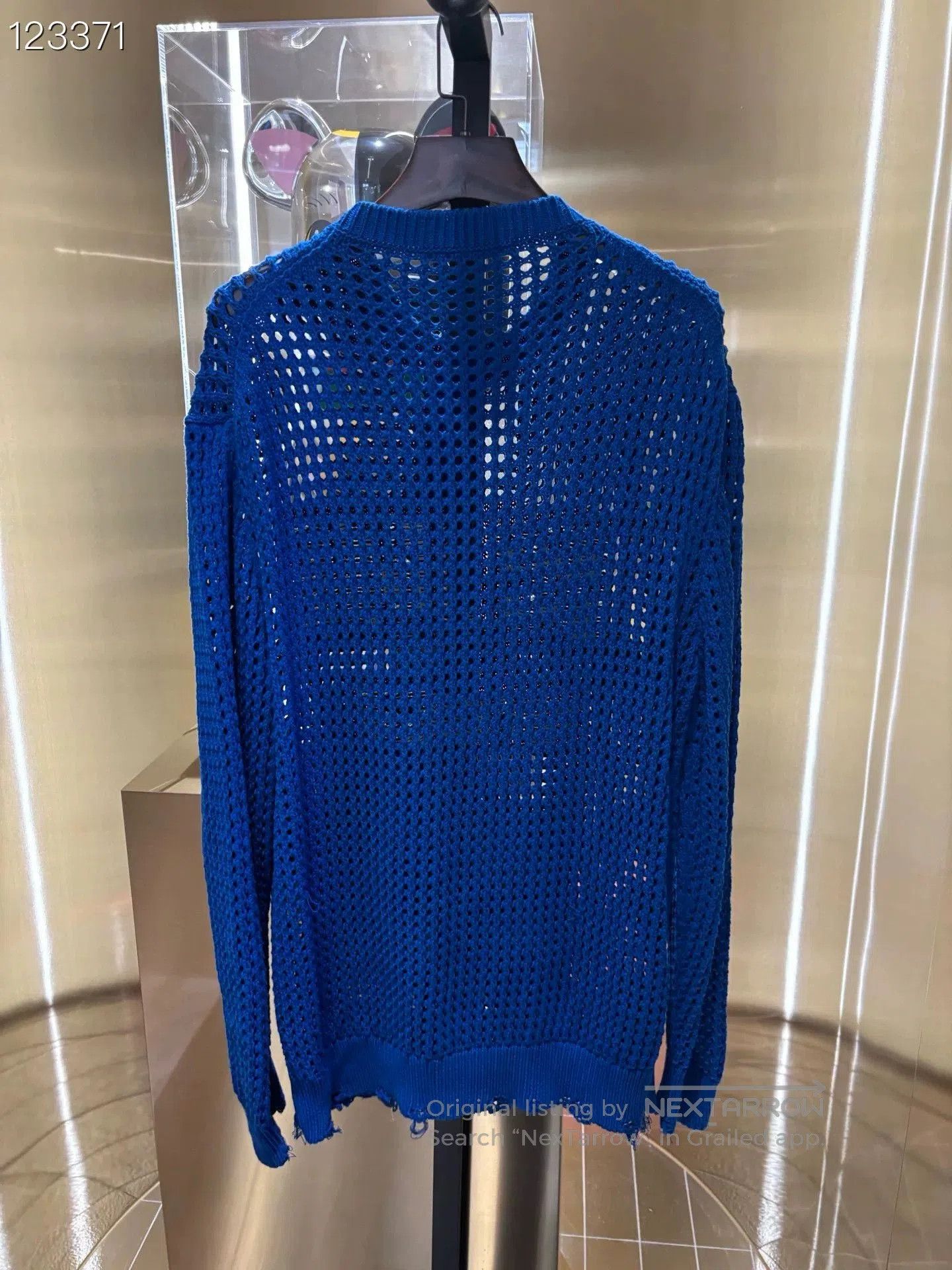 Givenchy Givenchy Blue Hollow Logo Knit Sweater. Size US M / EU 48-50 / 2 - 2 Thumbnail
