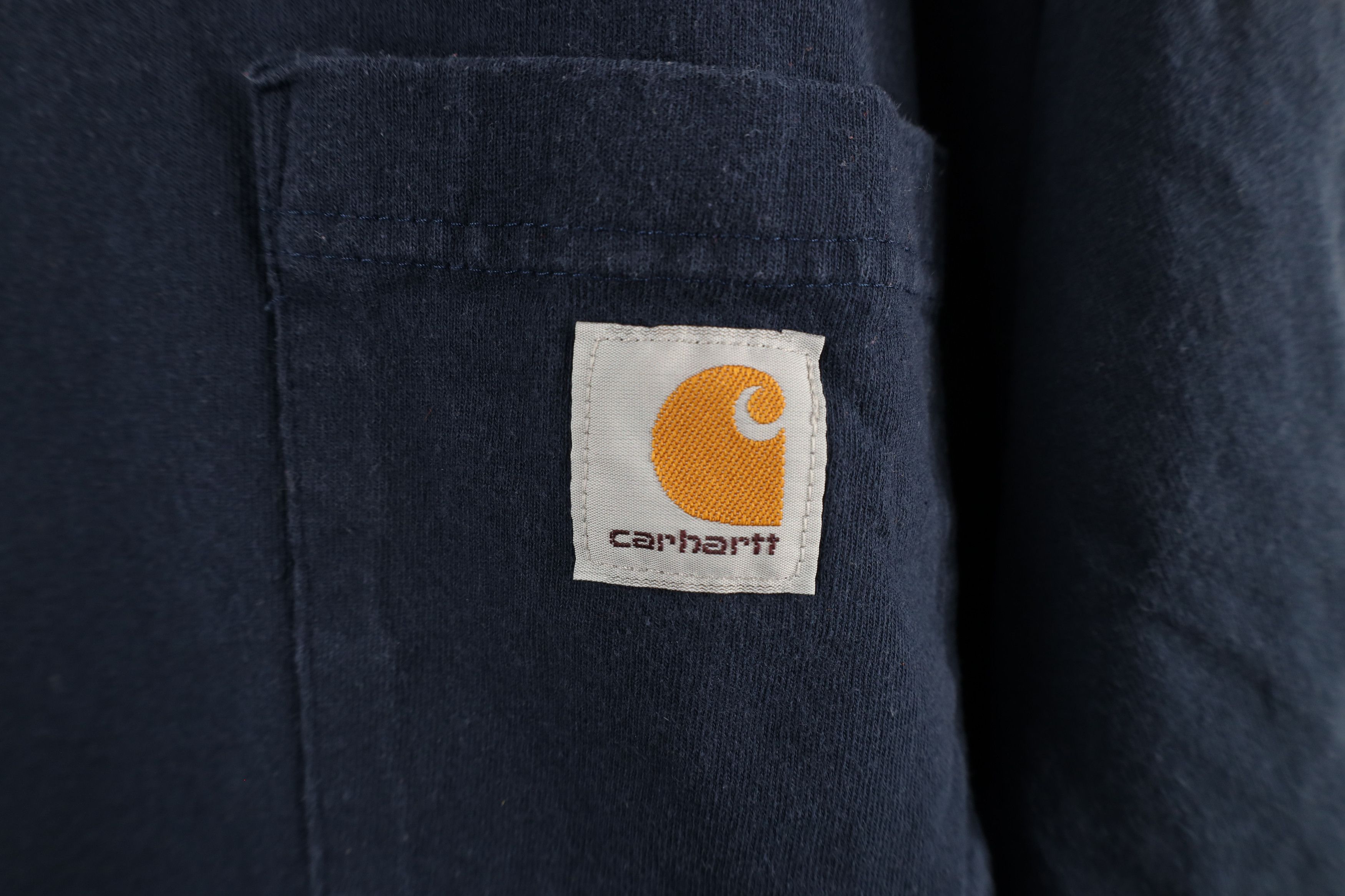 Carhartt × Vintage Vintage Carhartt Out Heavyweight Pocket T-Shirt Navy Blue Size US XXL / EU 58 / 5 - 4 Thumbnail