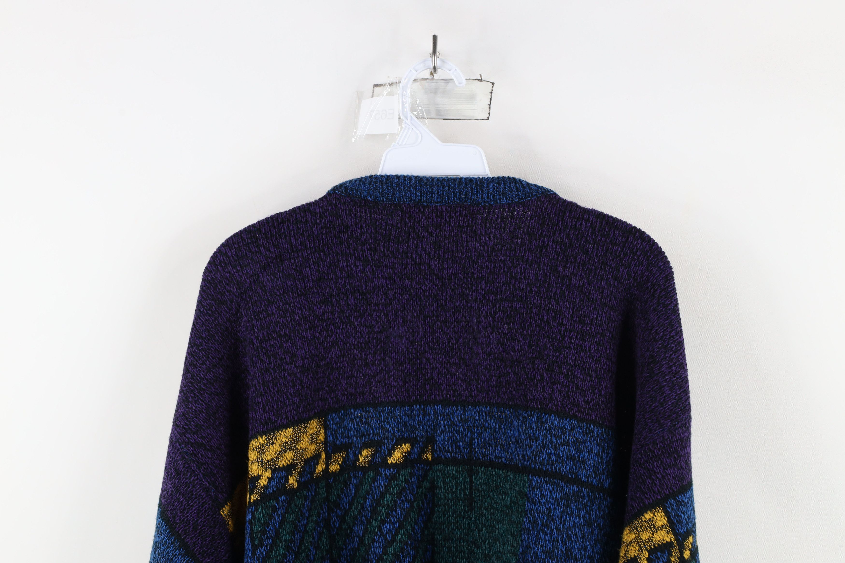 Vintage Vintage 90s Coogi Style Rainbow Geometric Knit Sweater Size US XL / EU 56 / 4 - 10 Thumbnail