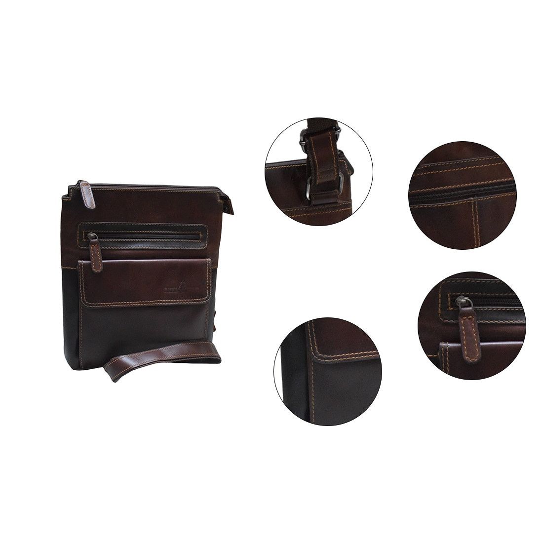 Handmade New Brown Leather Messenger Bag Size ONE SIZE - 7 Thumbnail