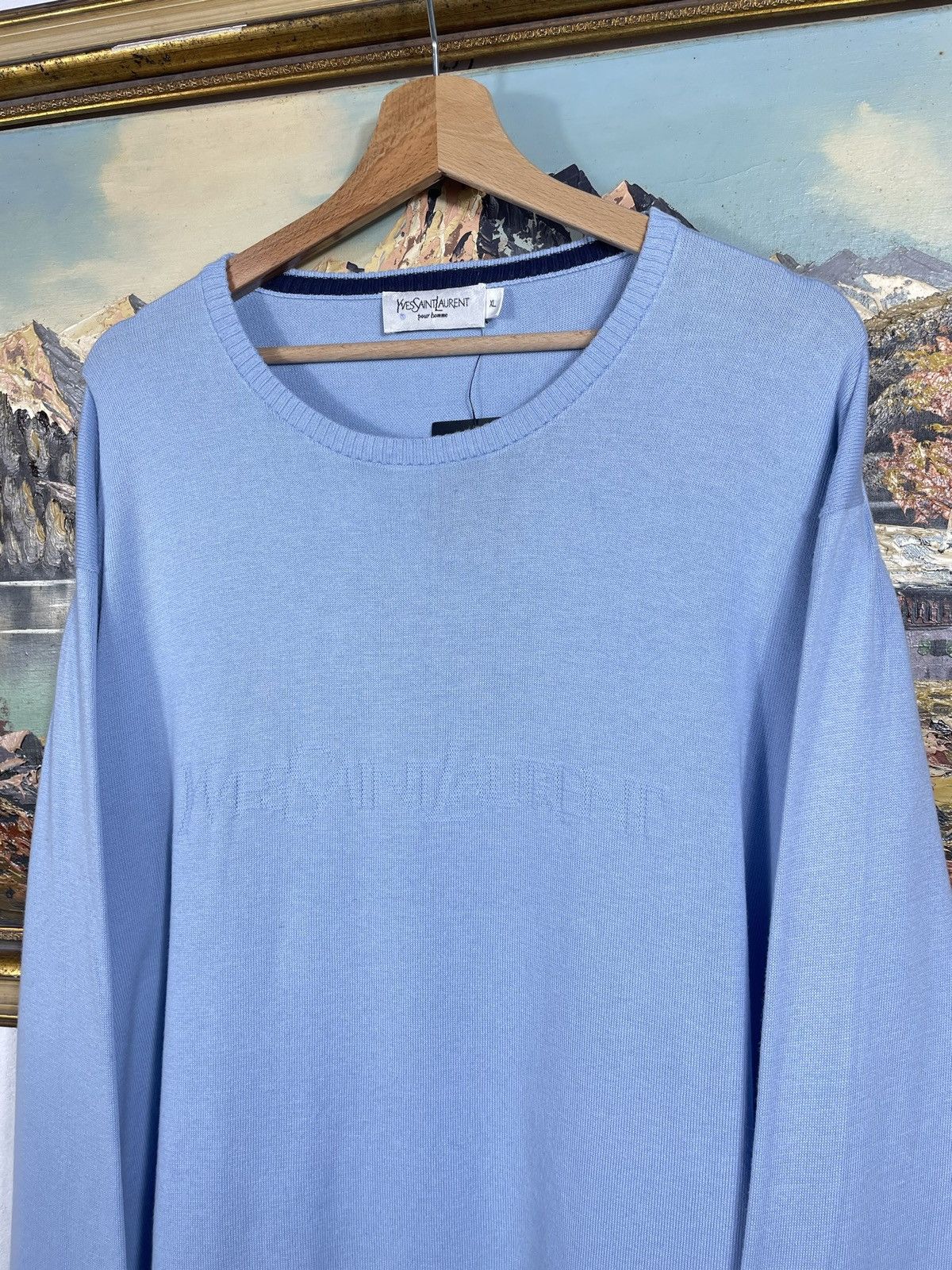 Vintage × Yves Saint Laurent YSL 00s Retro Jumper Pull Knitwear Luxury High End Designer Size US XL / EU 56 / 4 - 1 Thumbnail