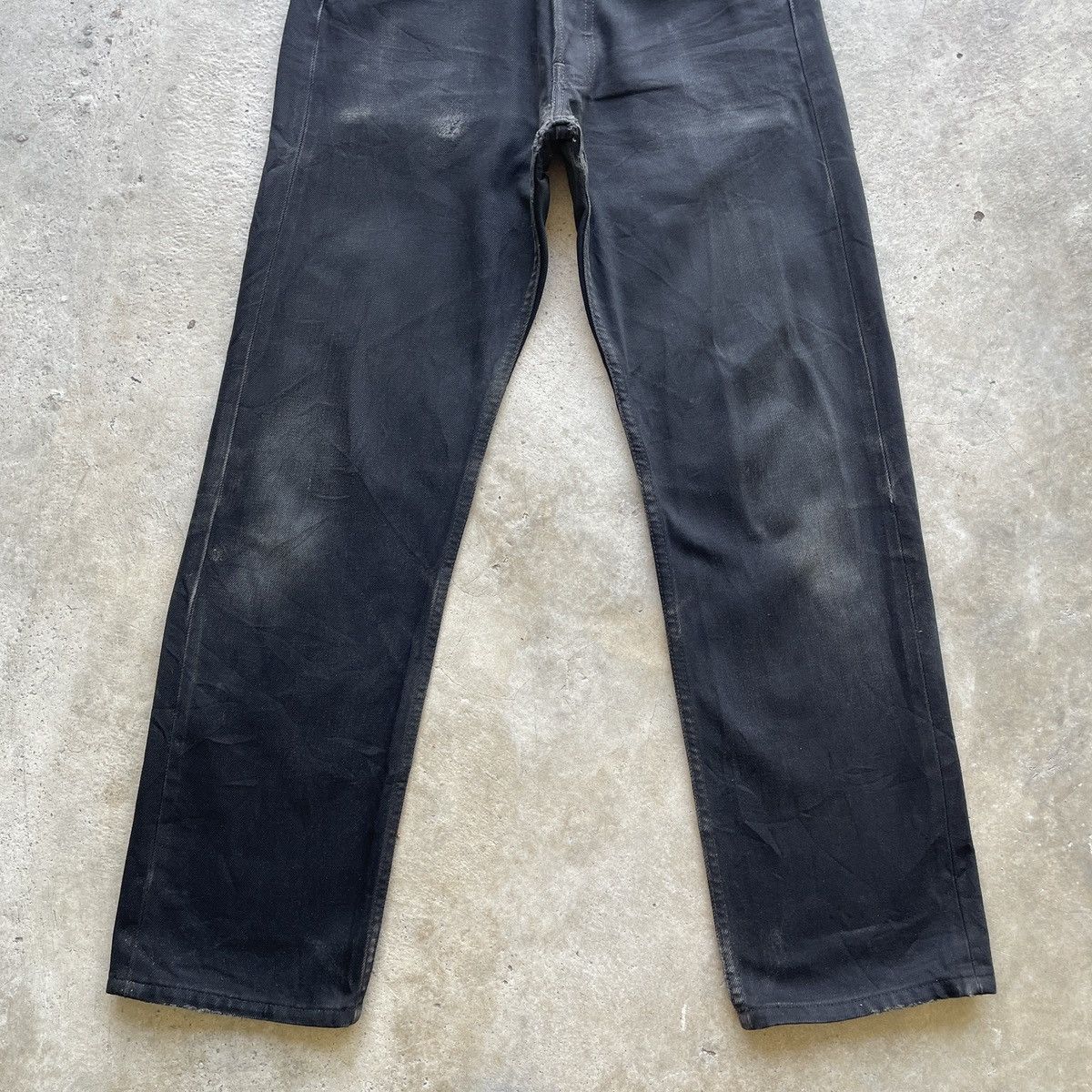 Levi's Vintage Clothing W29💥 Vintage Levi’s 501 Fly Button Black Faded Jeans Pants Size US 29 - 4 Thumbnail