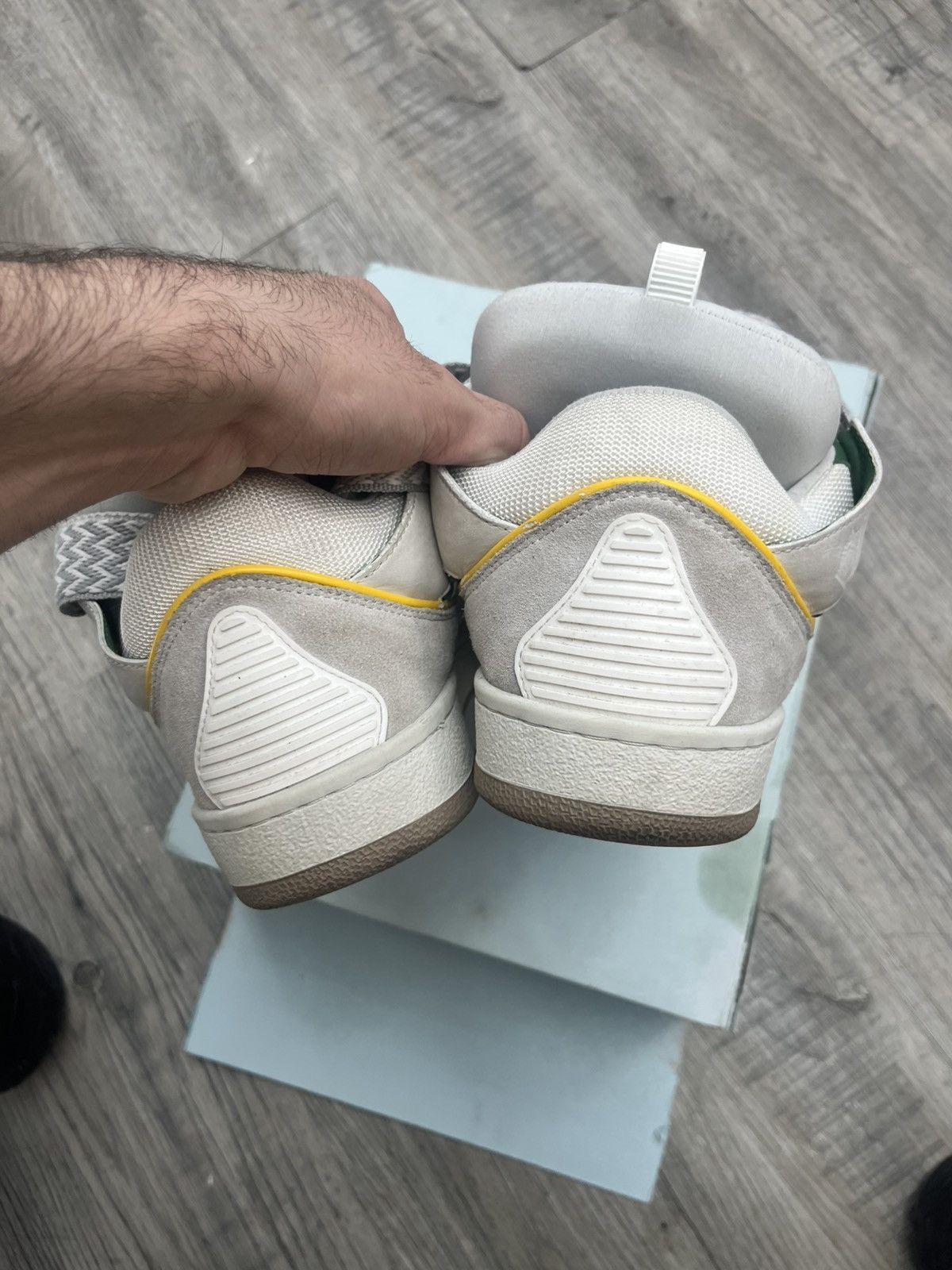 Lanvin Lanvin Curb Sneaker White Green Yellow Size US 10 / EU 43 - 5 Thumbnail