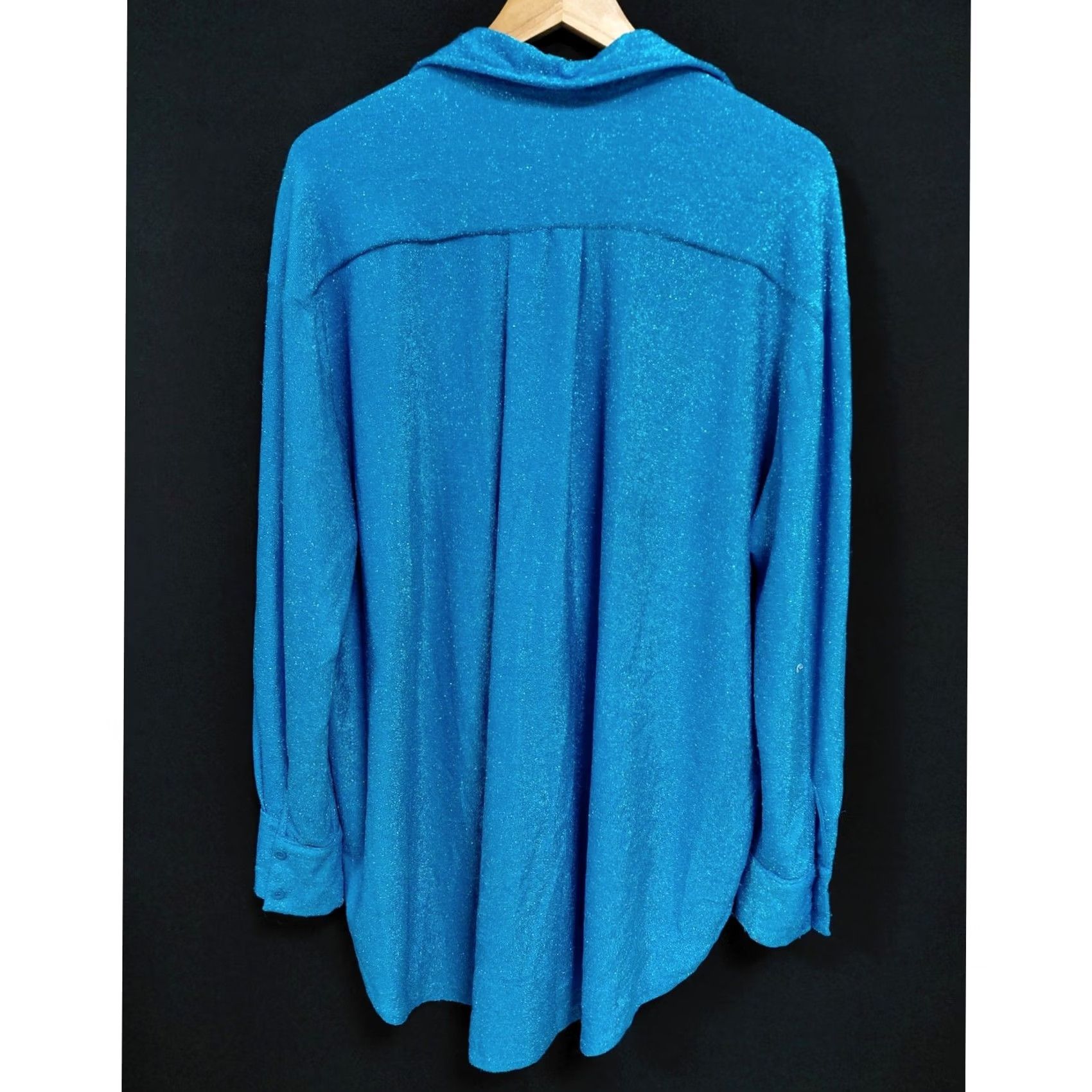 Vintage Hello Molly Teal Knit Long Sleeve Shirt M Size M / US 6-8 / IT 42-44 - 2 Thumbnail