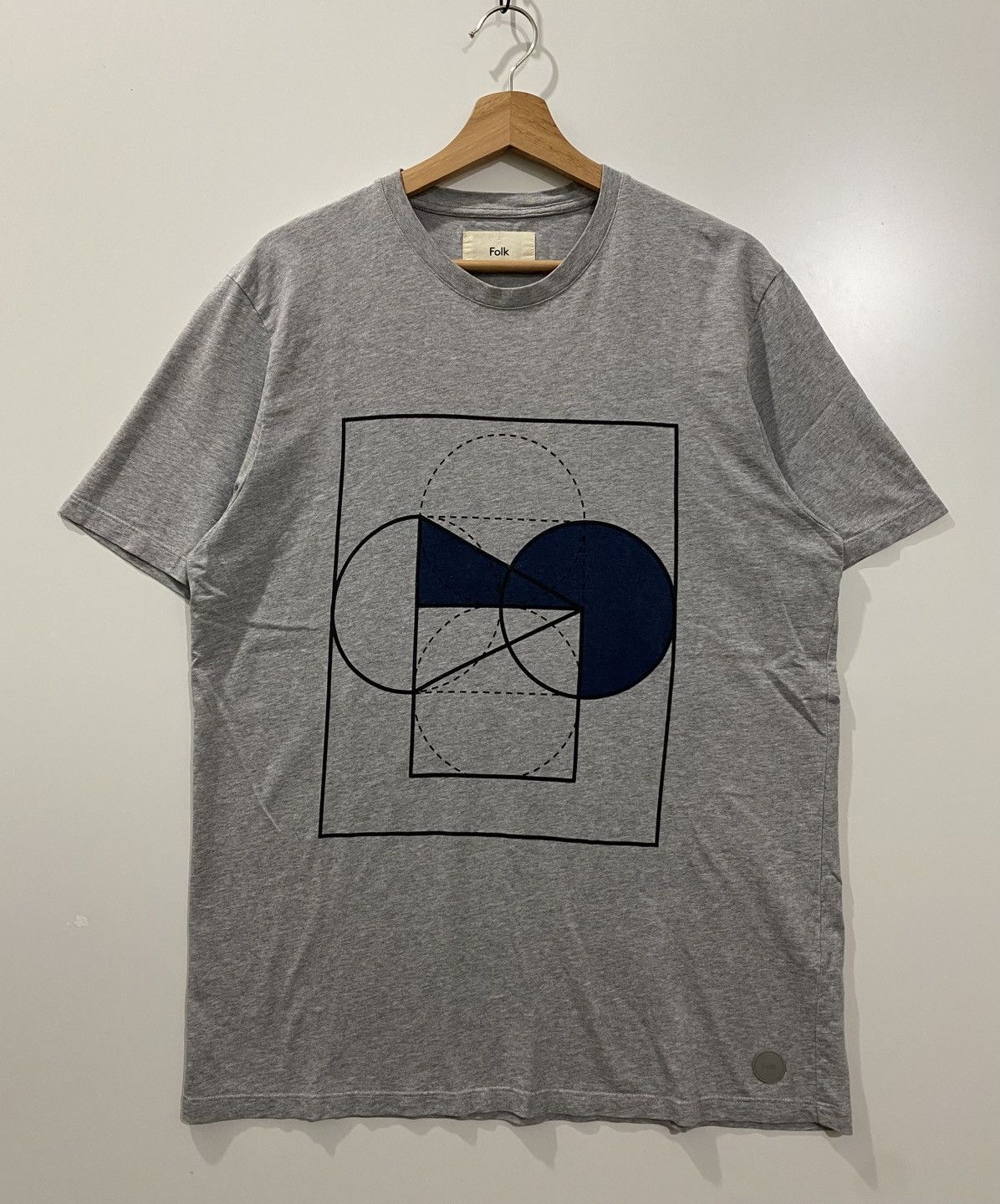 Folk Grey Geometric Graphic T-Shirt