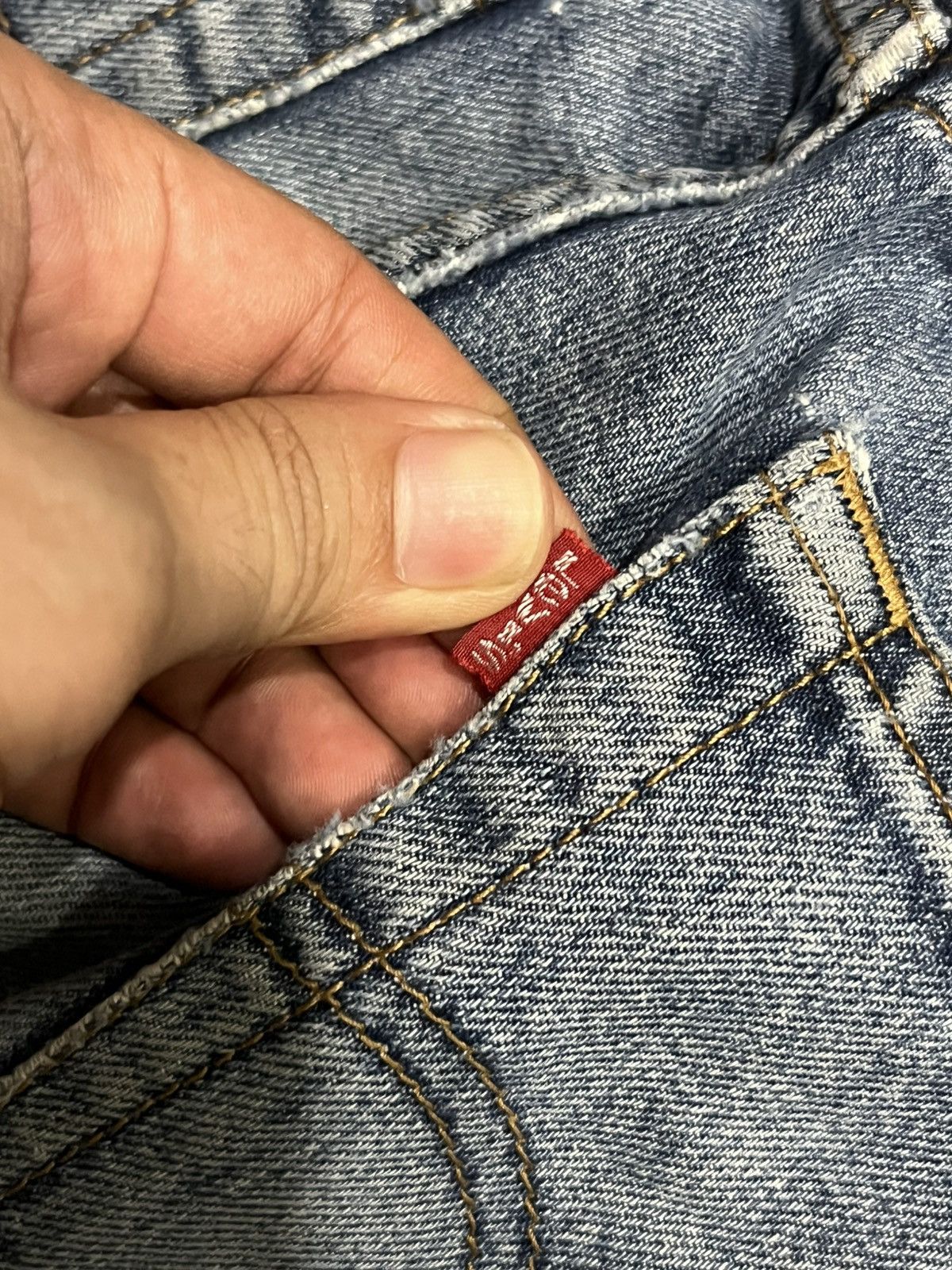 Levi's Vintage Levi’s 508 Blue Washed Distressed Frayed Leg Jeans Size US 30 / EU 46 - 10 Thumbnail