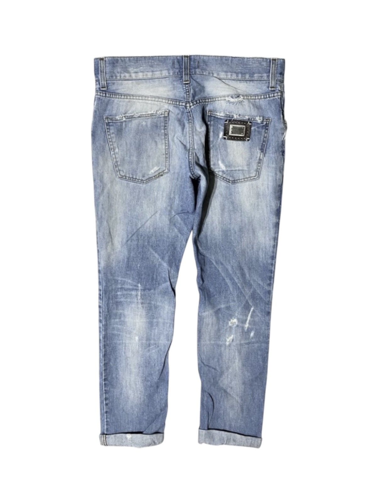Dolce & Gabbana Dolce Gabbana D&G Torn Washed Faded Distressed Jeans Denim Size US 32 / EU 48 - 1 Thumbnail