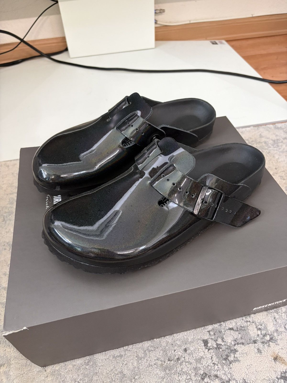 Birkenstock × Rick Owens Rick Owens x Birkenstock Boston Iridescent Sandals Size US 10 / EU 43 - 1 Thumbnail