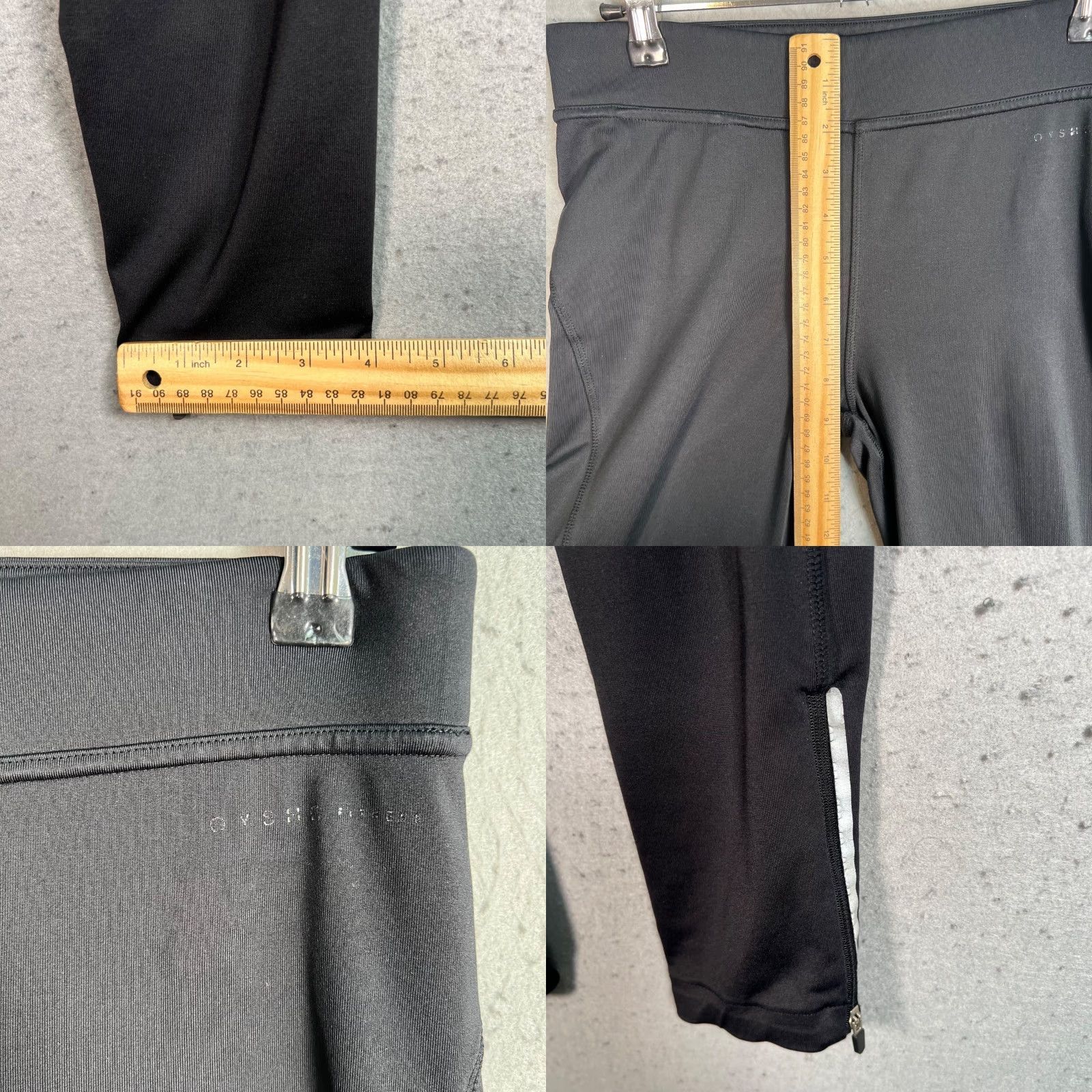 Vintage Oysho Leggings Womens Size Small Black Running Ankle Zip Womens Size 28" / US 6 / IT 42 - 8 Thumbnail