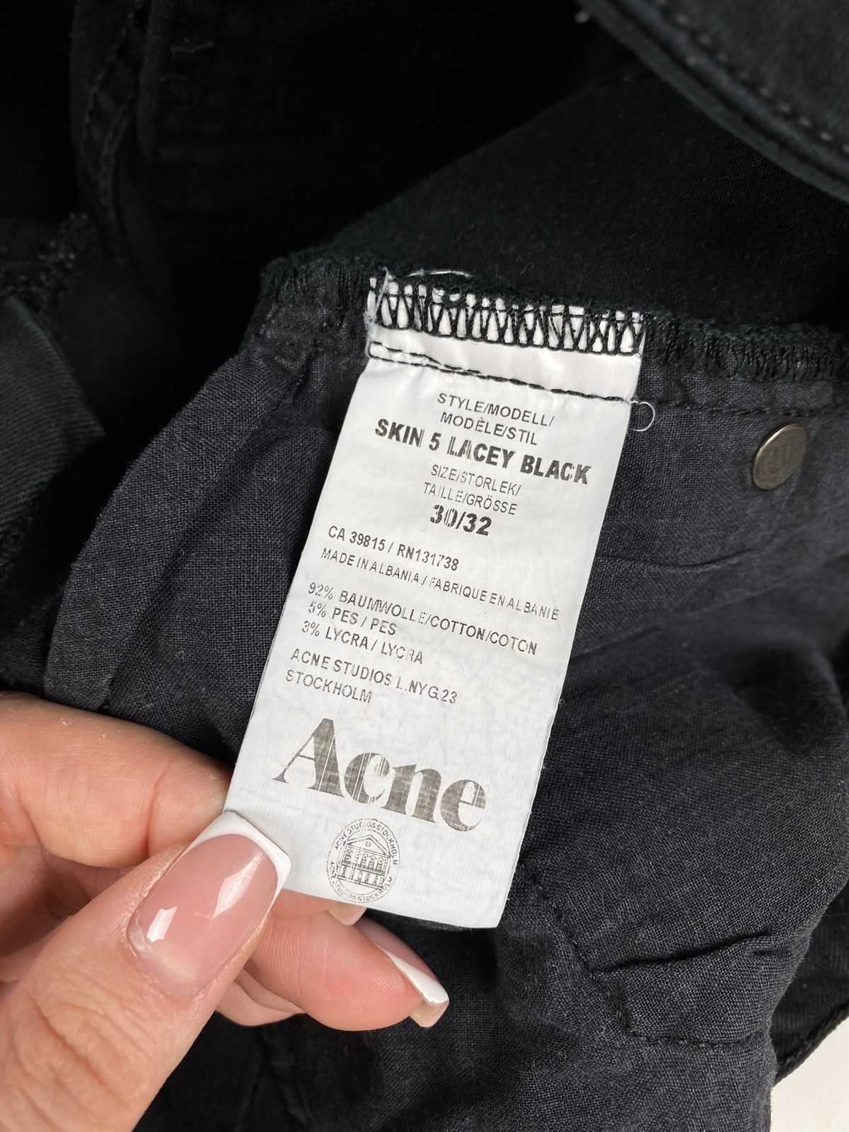 Acne Studios Acne Studios Skin 5 Lacey Black ladies jeans size 30 / 32 Size 30" / US 8 / IT 44 - 12 Thumbnail