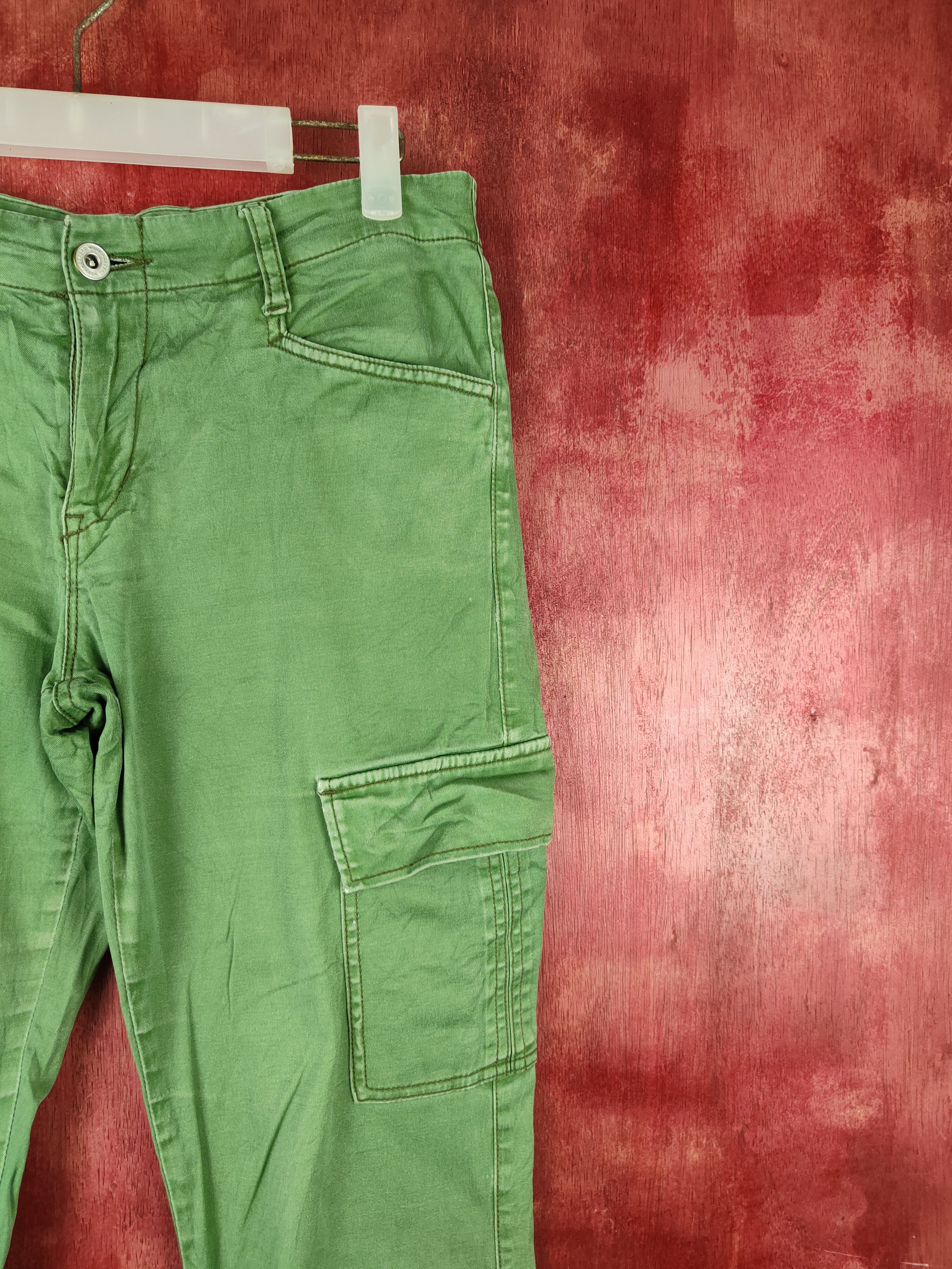 Global Work × Japanese Brand Global Work Green Multipocket Tactical Cargo Pants #S1415 Size US 31 - 5 Thumbnail