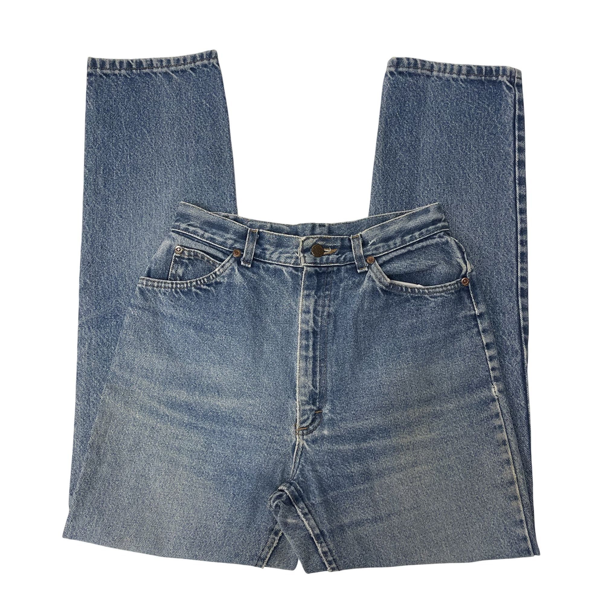 Lee Vtg DISTRESSED Blue Jeans Denim USA MOM HI Rise Jeans Size 34" / US 12 / IT 48 - 6 Thumbnail