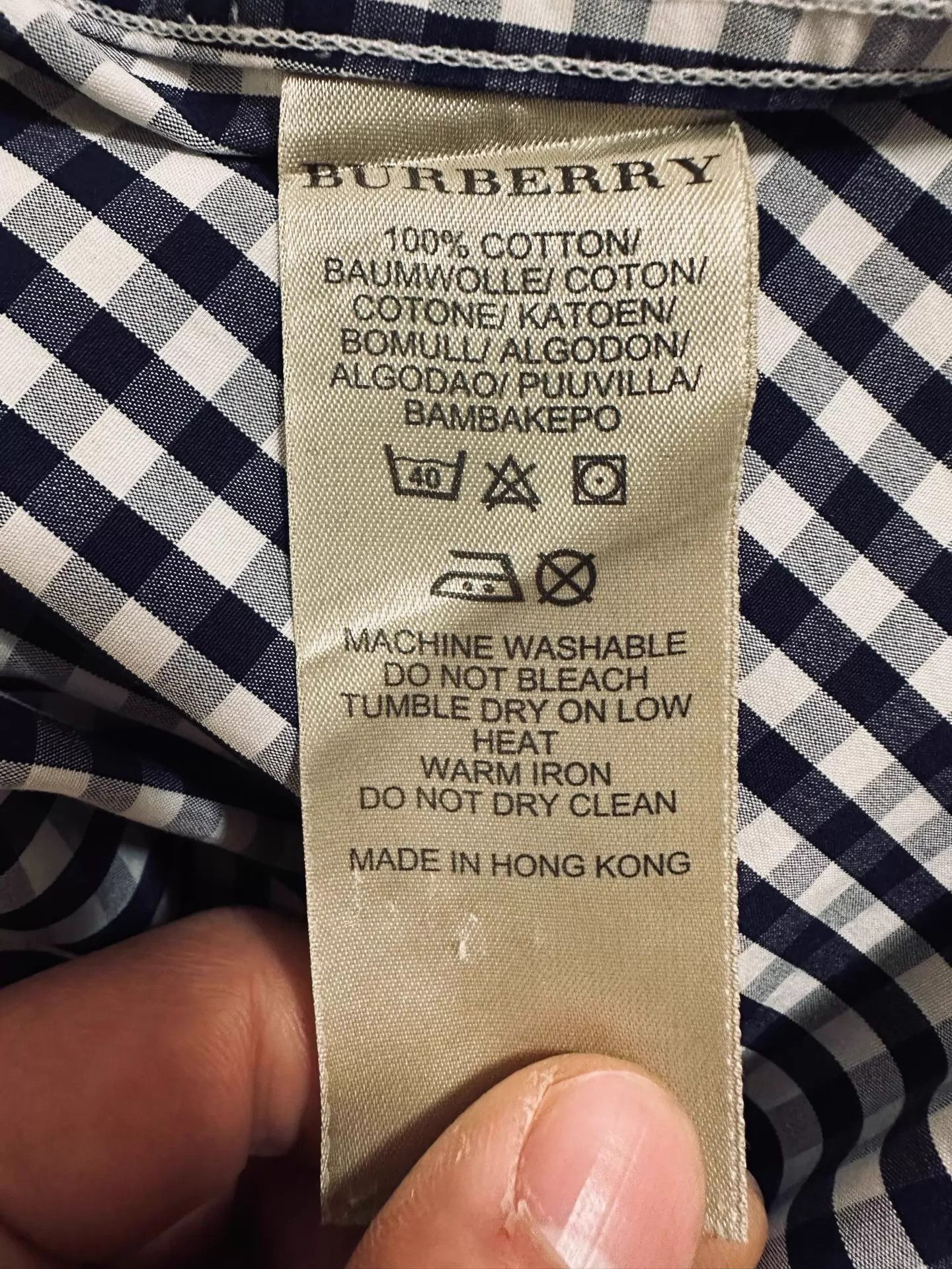 Burberry BURBERRY Horseferry Embroidered B&W Check Collar Shirt M Size US M / EU 48-50 / 2 - 8 Thumbnail