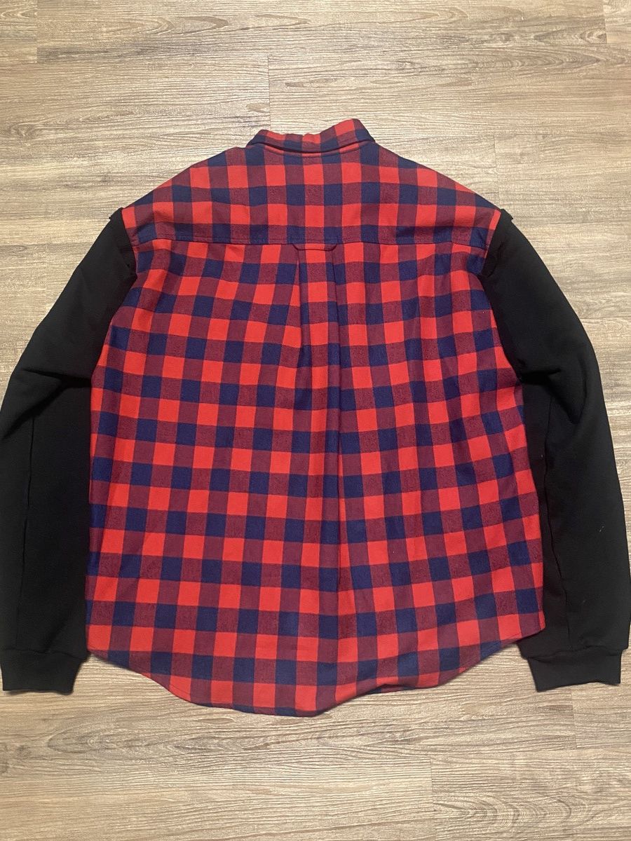 Balenciaga Balenciaga FW21 Layered Flannel Jacket Size US L / EU 52-54 / 3 - 2 Thumbnail