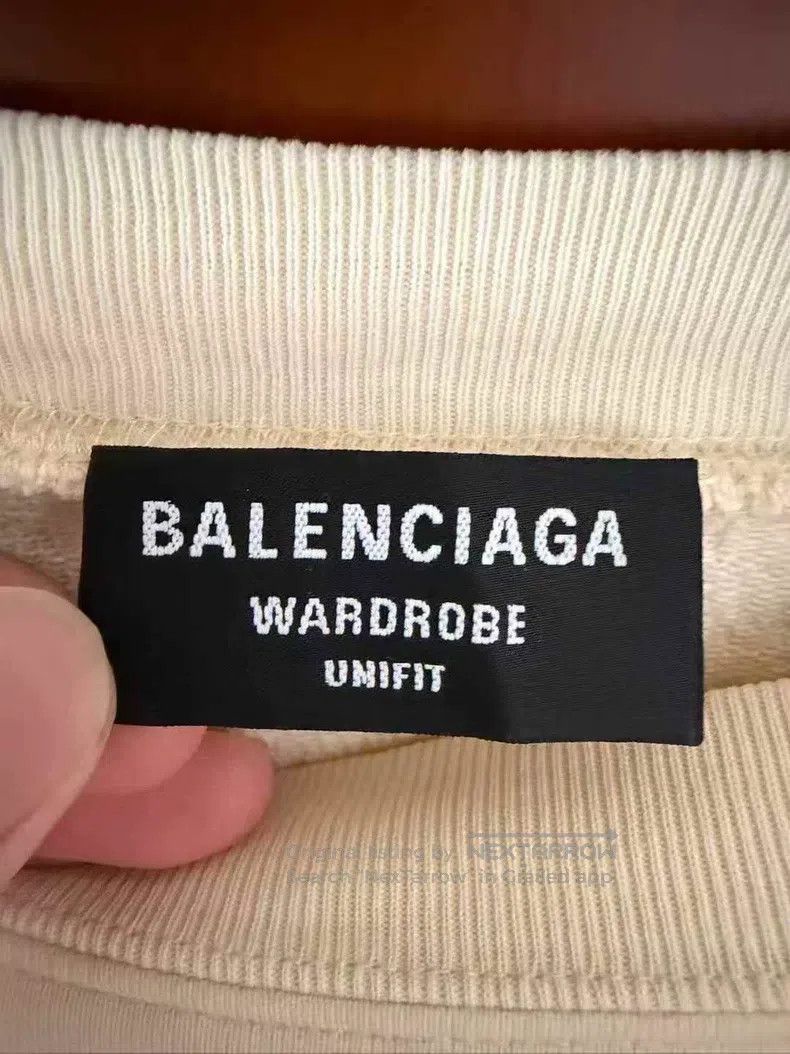 Balenciaga Balenciaga Beige Cola Embroidered Sweatshirt - Long Sleeve Size US S / EU 44-46 / 1 - 3 Thumbnail