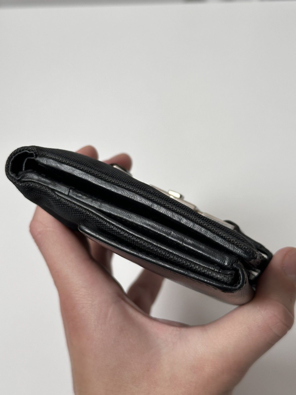 Gucci GUCCI Jackie Nylon Black Lather Compact Wallet Size ONE SIZE - 7 Thumbnail