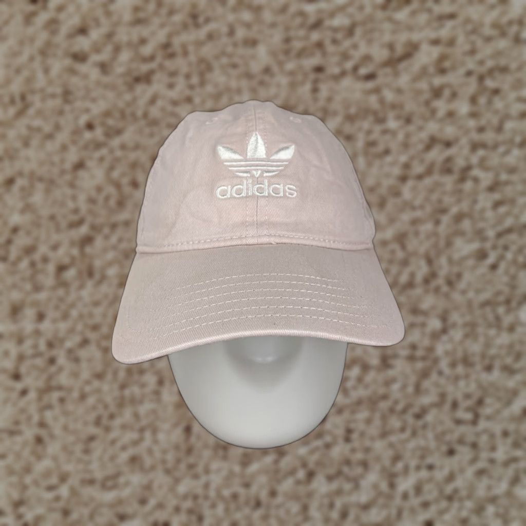 Adidas ADIDAS Hat Cap Strap Back Womens One Size Pink Twill 100% Cotton Trefoil Golf Hat Adjustable Embroidered Logo Mens Womens Boys Girls? Size ONE SIZE - 1 Thumbnail