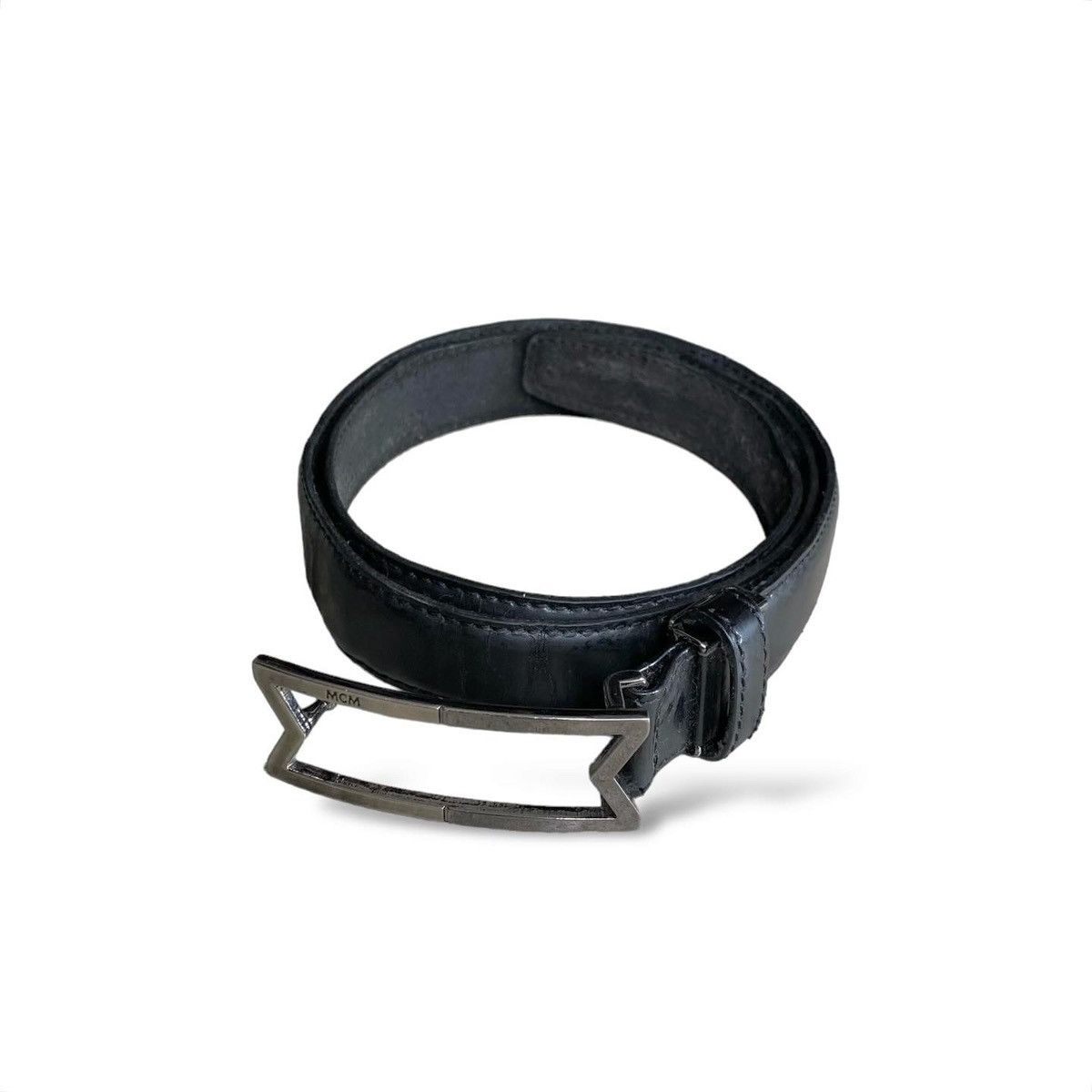 MCM × Vintage MCM vintage leather belt black Size ONE SIZE - 2 Thumbnail