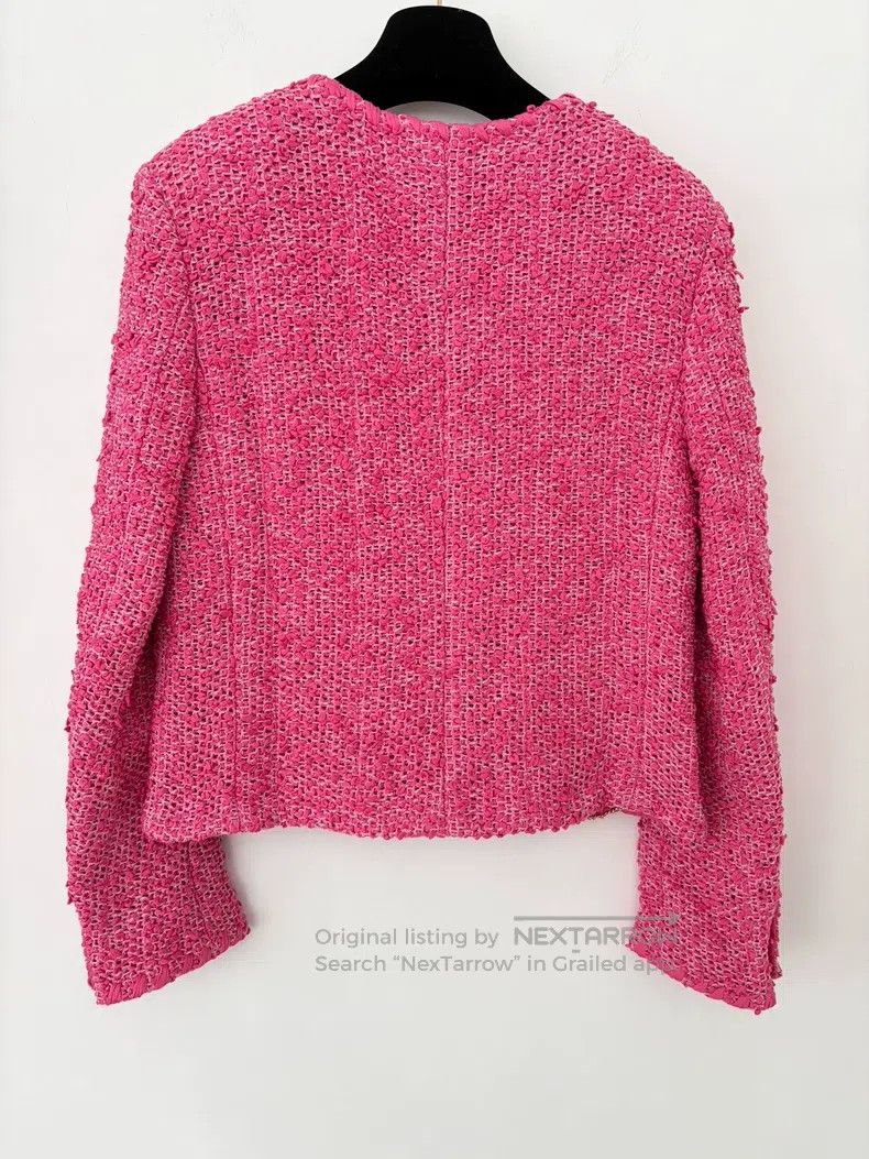 Chanel Chanel Early Spring Series Rose Tweed Knitted Coat Size XS / US 0-2 / IT 36-38 - 2 Thumbnail