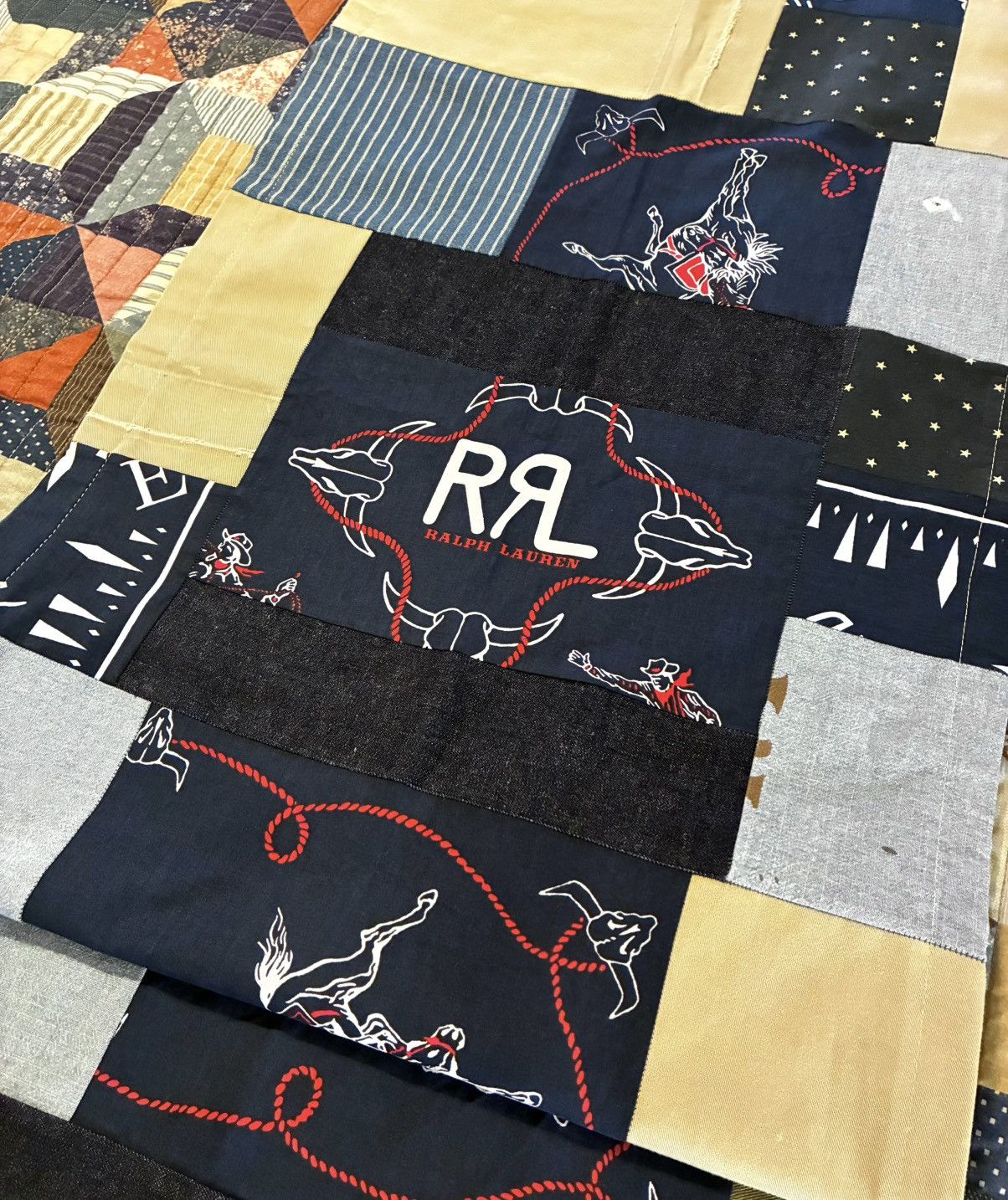 RRL Ralph Lauren CUSTOM RRL/RL SCARF (100% UPCYCLED RL FABRICS)- 1 OF A KIND Size ONE SIZE - 8 Thumbnail