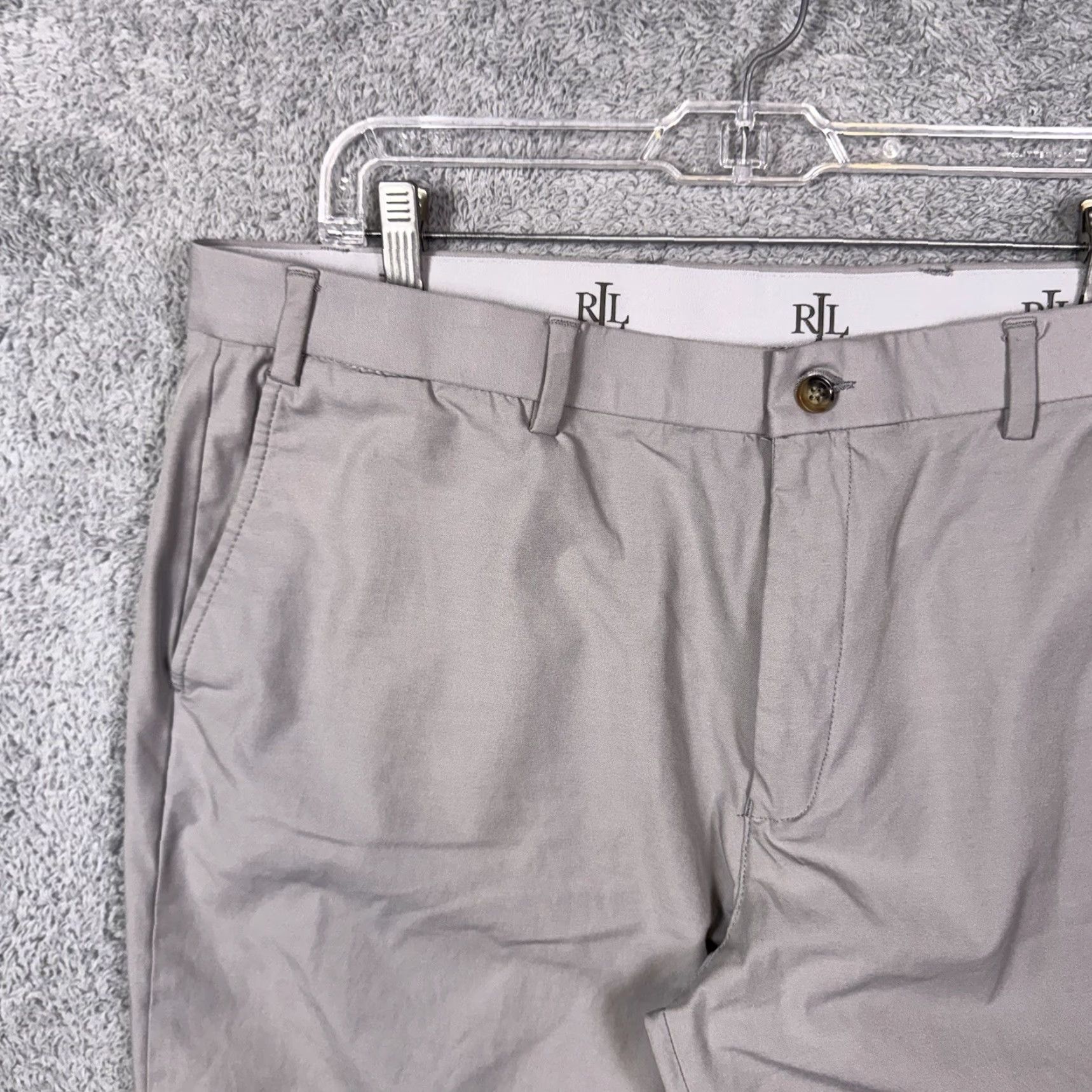 Ralph Lauren Ralph Lauren Black Label Pant Men 40x32 Tech Golf Chino Trousers Lauren LRL Lycra Slashes Pocket Flat Front Gray Cotton Nylon Spandex Size US 40 / EU 56 - 5 Thumbnail