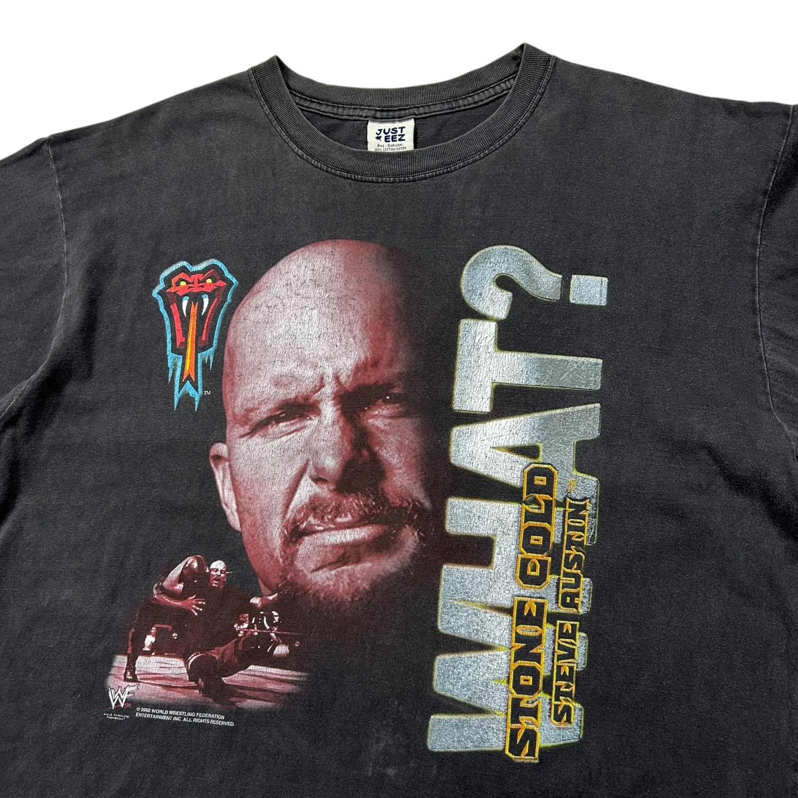 WWF RARE VTG 00s WWF STONE COLD STEVE AUSTIN 2002 WHAT? T-SHIRT Size US XL / EU 56 / 4 - 2 Thumbnail