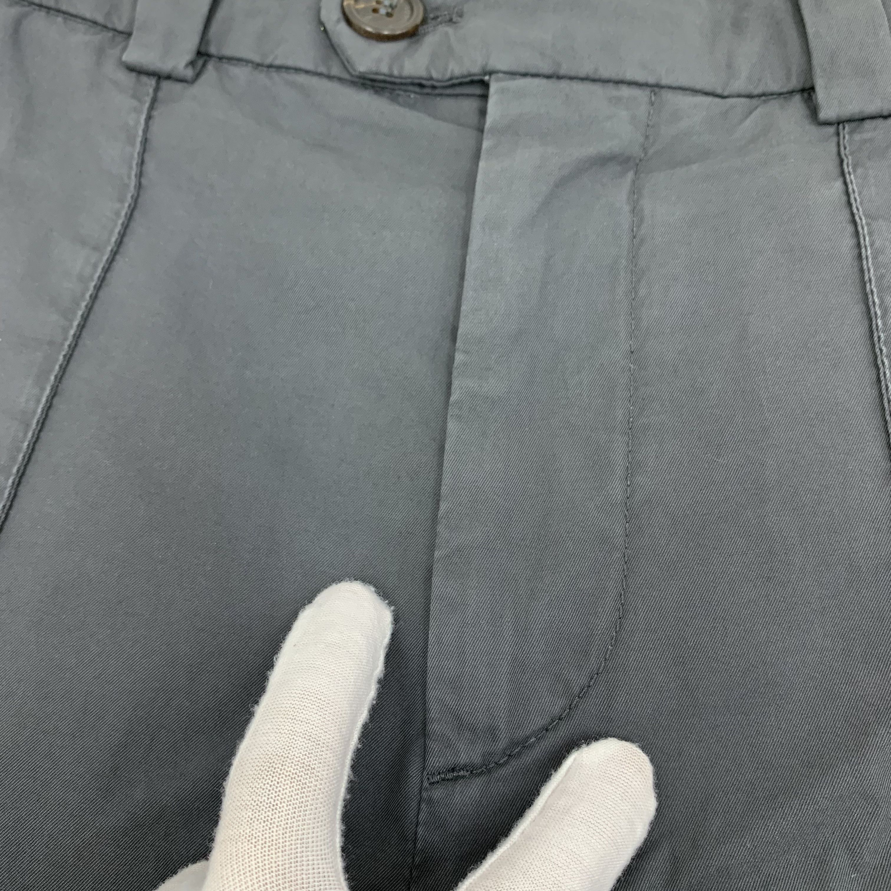 Brunello Cucinelli Brunello Cucinelli Gray Cotton Trousers (M) Size US 32 / EU 48 - 4 Thumbnail