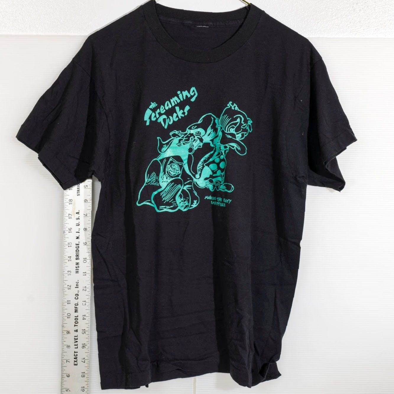 Vintage VINTAGE The Screaming Ducks State College Pennsylvania Rock Band 1980's Single Stitch Shirt L Black Mens Size US L / EU 52-54 / 3 - 3 Thumbnail