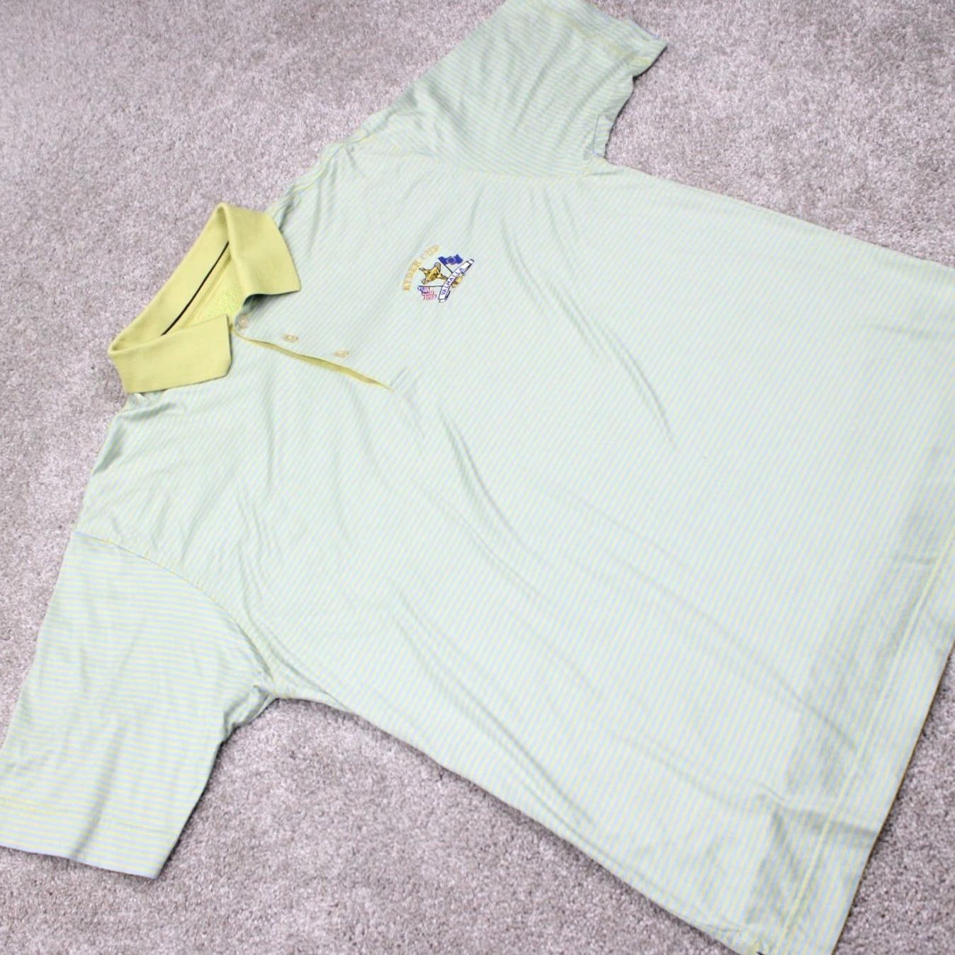Cutter & Buck Cutter & Buck Polo Signature Polo Shirt Mens Large Green Ryder Cup Logo Valhalla Size US L / EU 52-54 / 3 - 7 Thumbnail