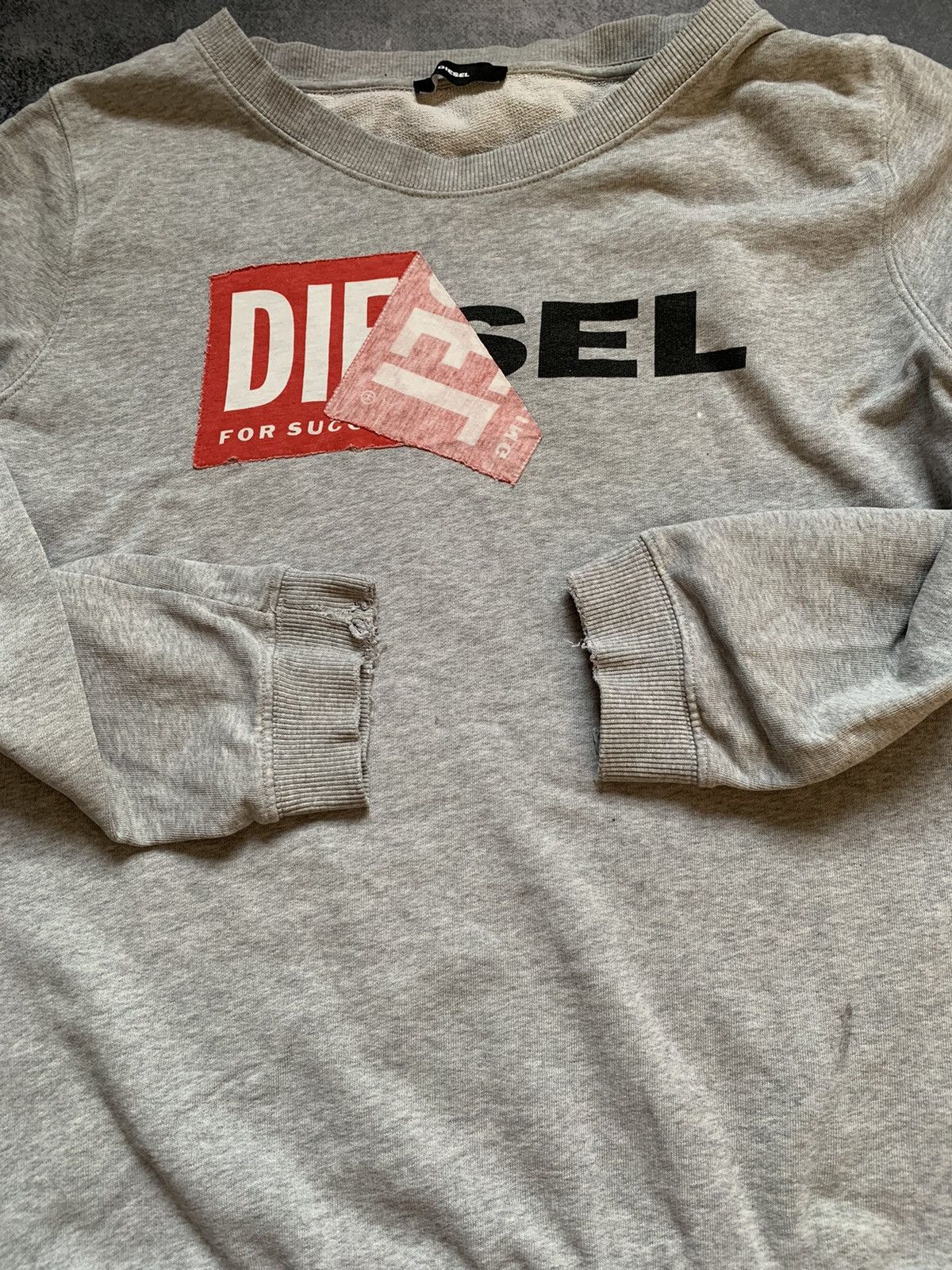 Diesel × Vintage vintage Diesel Y2K distressed sweatshirt Size US M / EU 48-50 / 2 - 8 Thumbnail