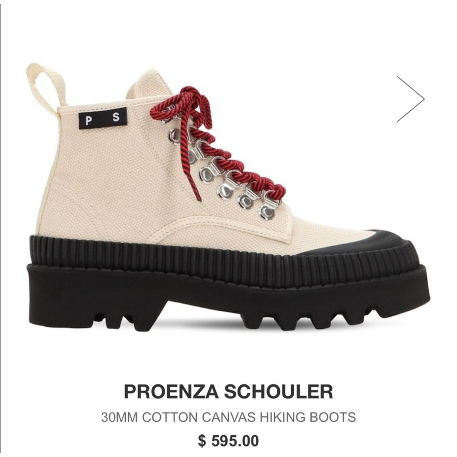 Proenza Schouler Proenza Schouler 30 MM Canvas Hiking Boots sz. 37 Size US 6.5 / IT 36.5 - 6 Thumbnail