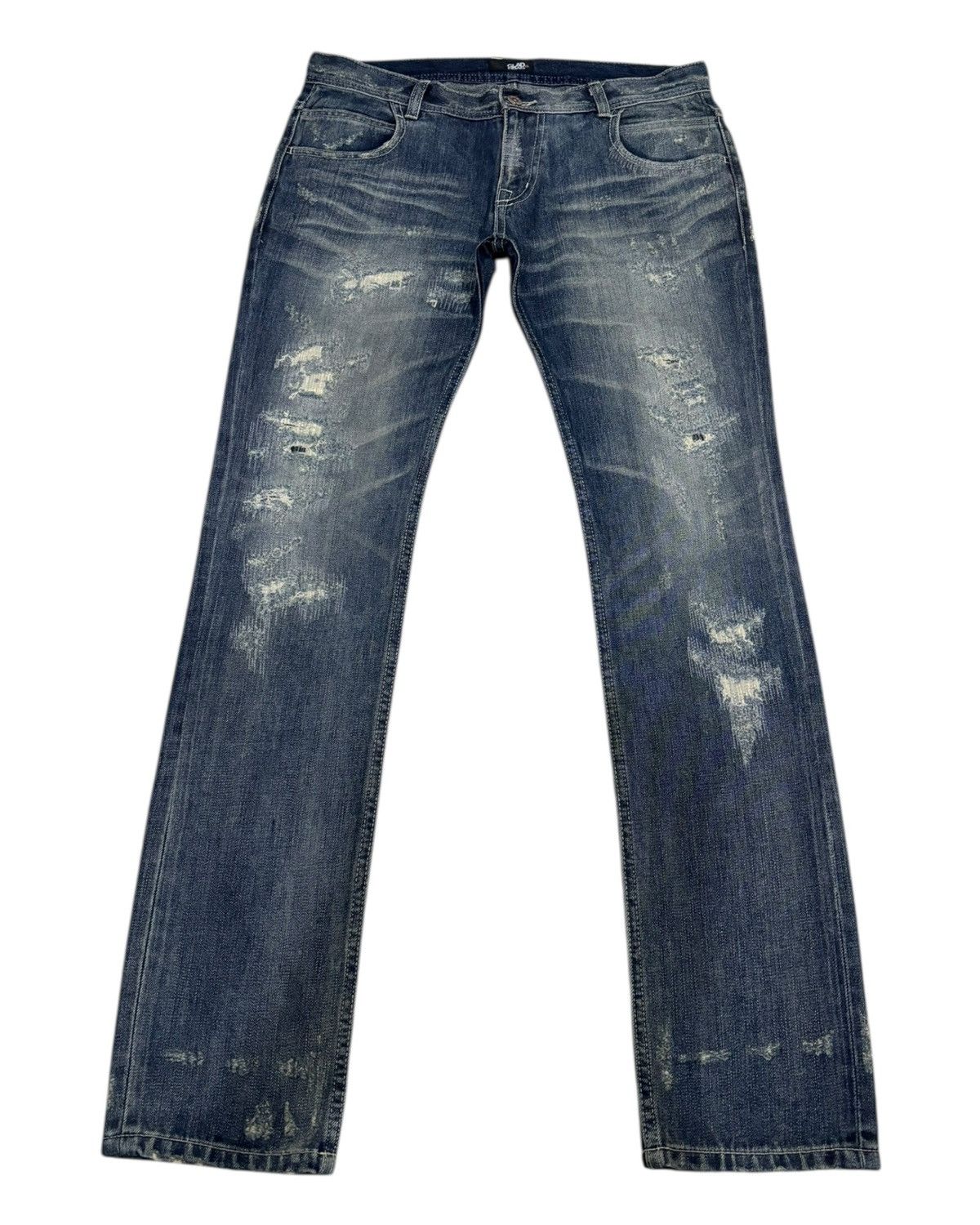 Japanese Brand × Undercover Distressed Denim Punk Glad News Japan Slim Fit Jeans Size US 33 - 1 Thumbnail
