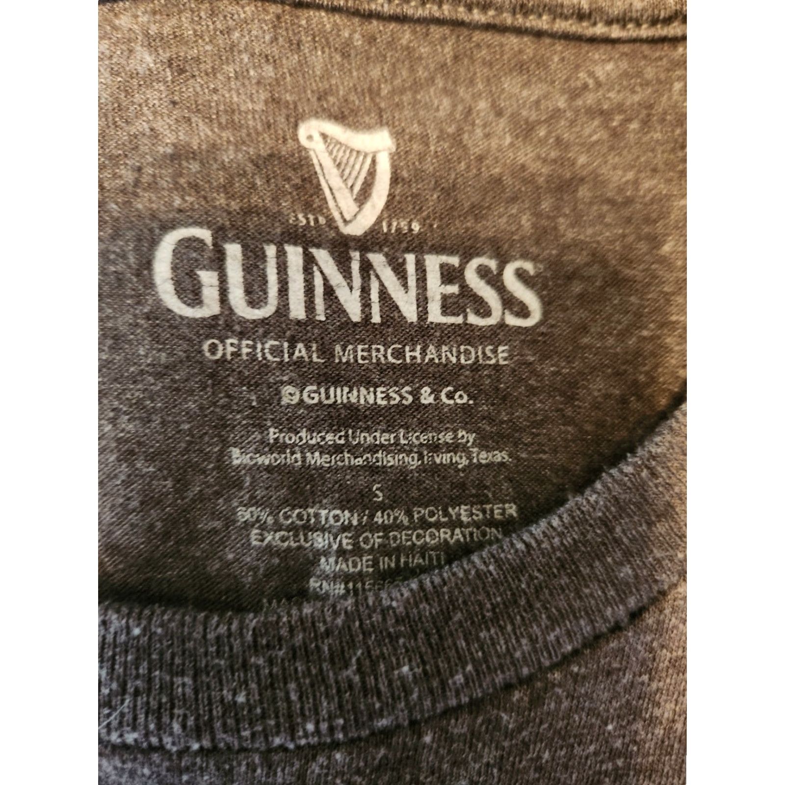 Vintage Guinness Shirt Guinness Beer Brewed in Dublin Men's Gray Short Sleeve T-Shirt Small Navy? Size US S / EU 44-46 / 1 - 2 Thumbnail