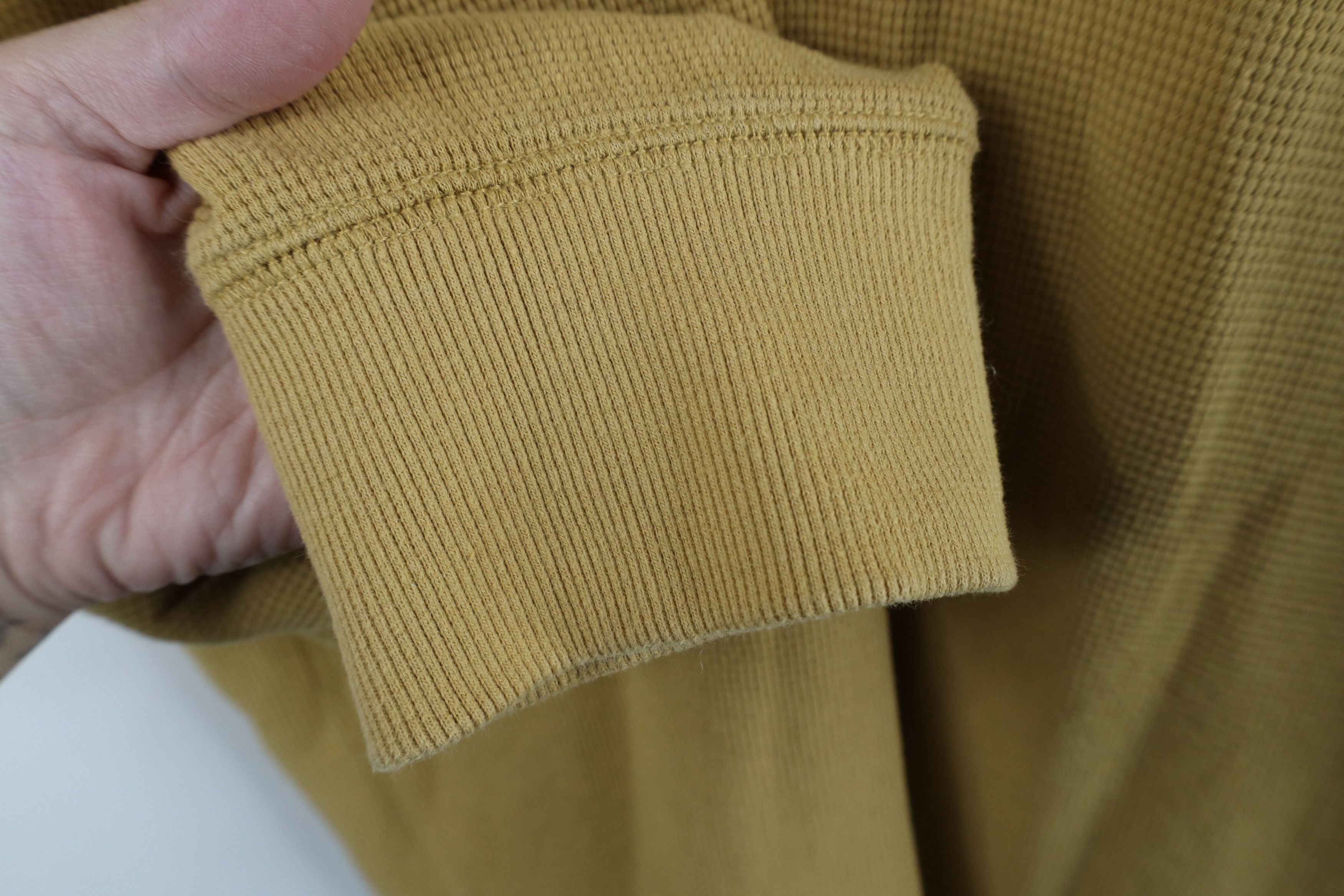 Eddie Bauer Vintage Eddie Bauer Waffle Knit Henley T-Shirt Yellow Size US XXL / EU 58 / 5 - 6 Thumbnail