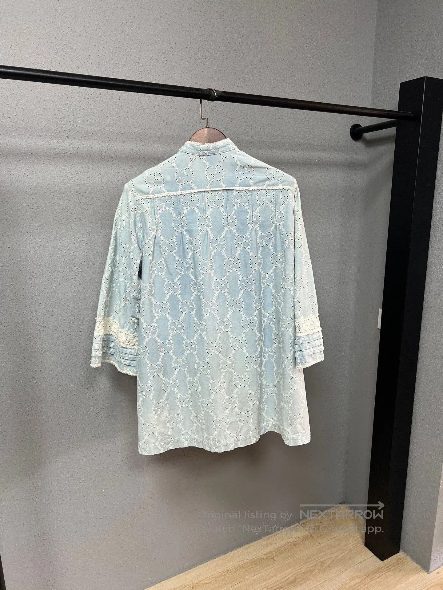 Gucci Gucci Lace Doll Dress in Light Blue. Size M / US 6-8 / IT 42-44 - 2 Thumbnail