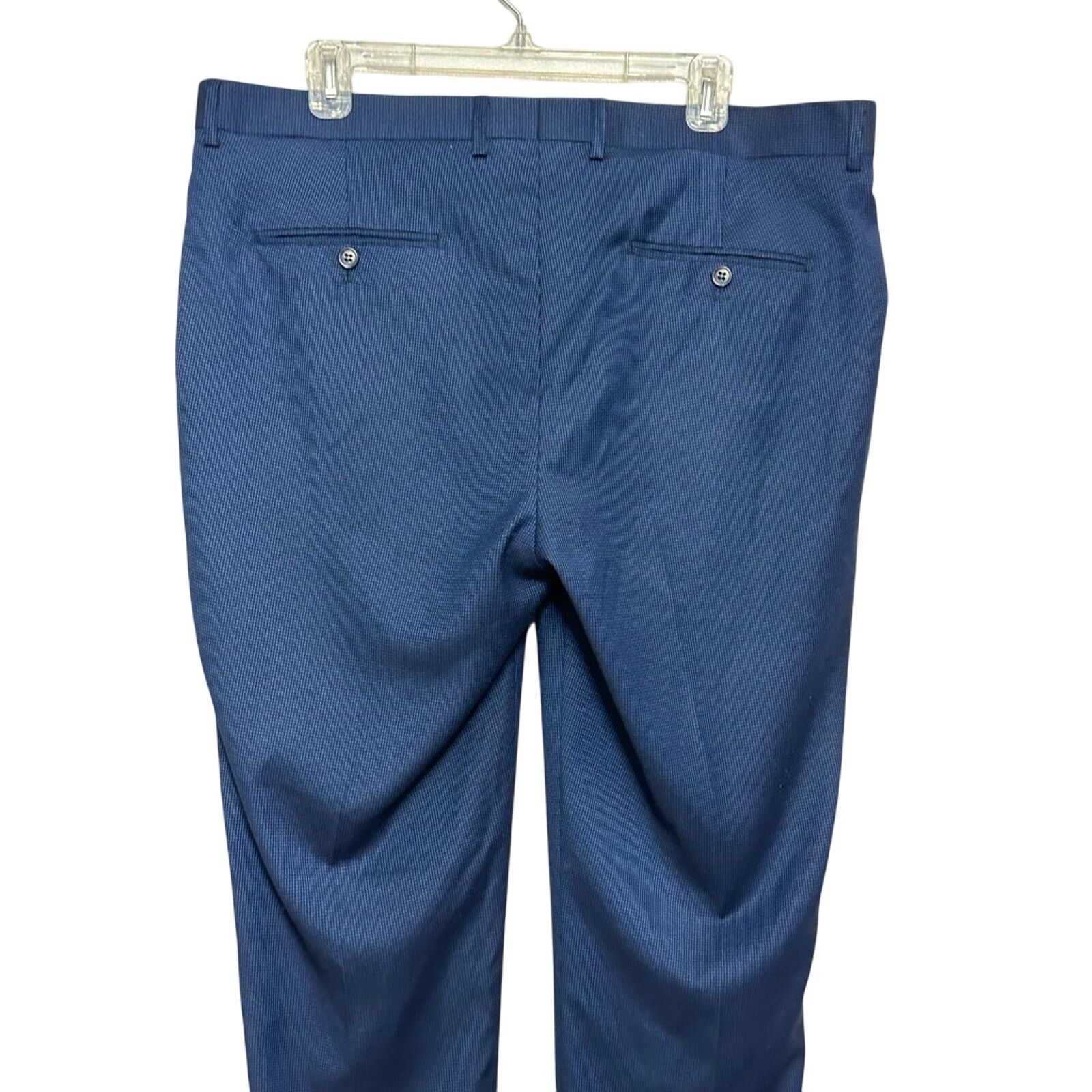 Other ZNT18 Trouser Dress Pants Sleek Flat Front Blue 39X33 Size US 39 - 5 Thumbnail
