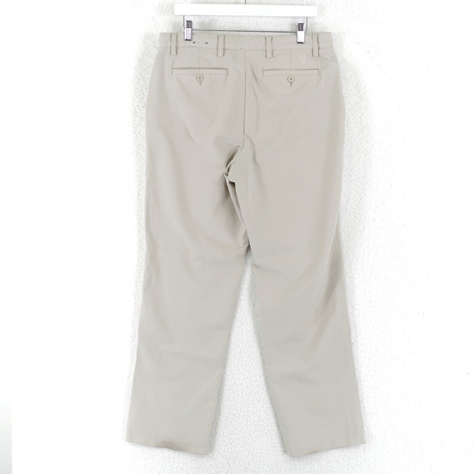 Footjoy Footjoy Gray Cream GOlf Mid Rise Flat Front Polyester Spande Size US 34 / EU 50 - 5 Thumbnail
