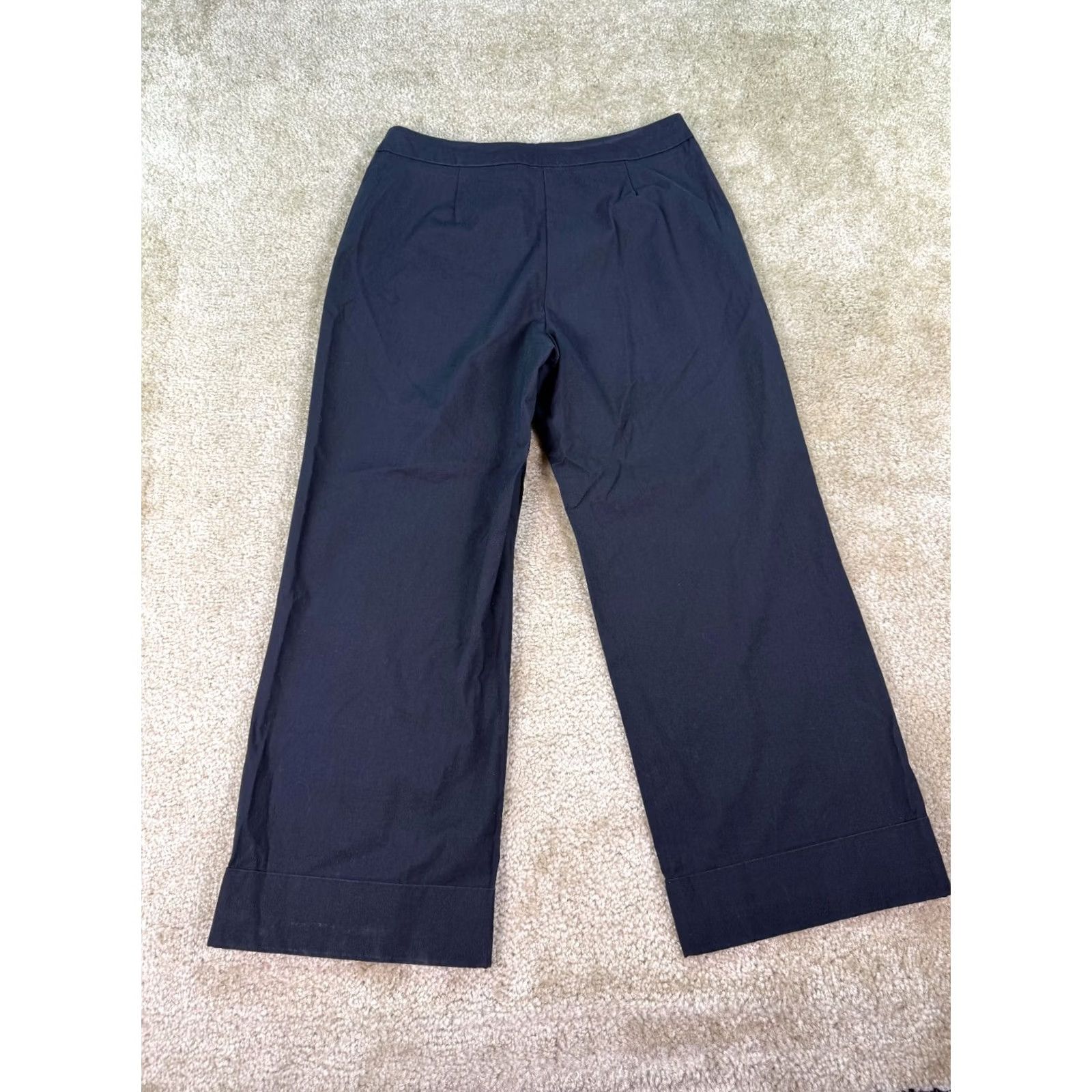 Vintage New York Company Women Pants Black Cropped Wide Leg Career Trousers Size 4 90s Size 27" / US 4 / IT 40 - 4 Thumbnail