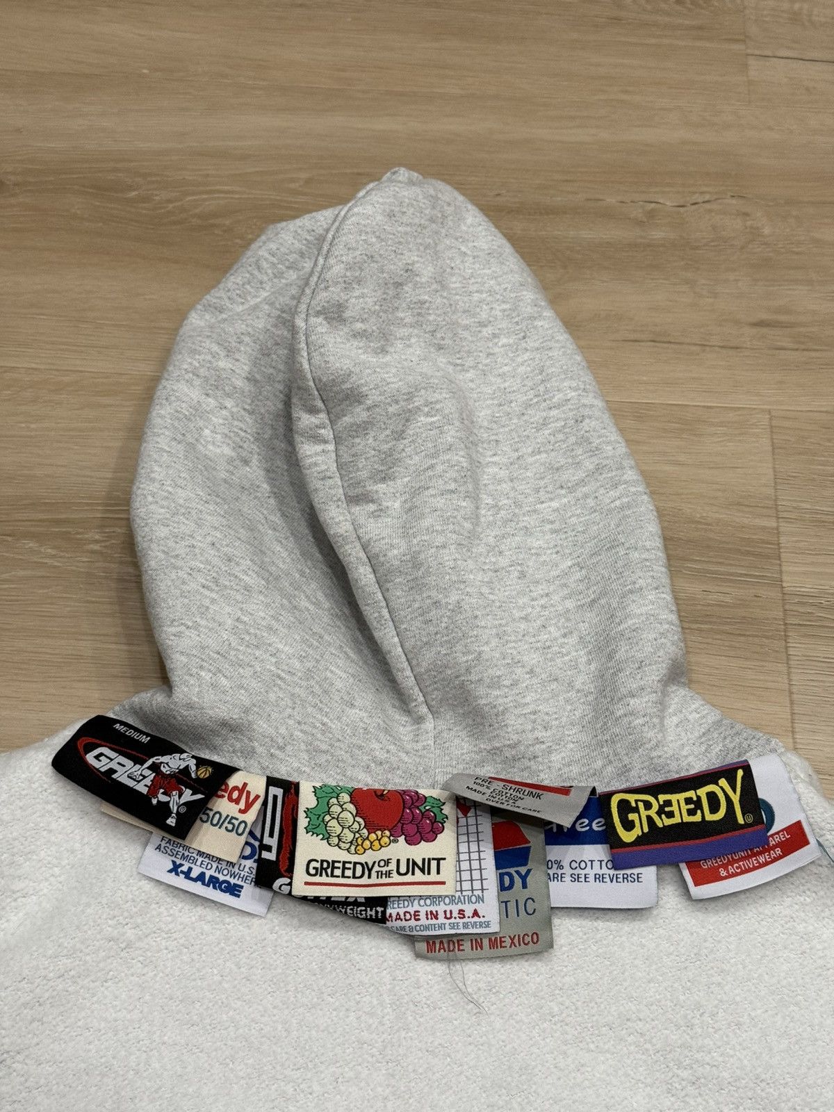 Greedy Unit × murd333r.fm Murd333r.fm Greedy Unit Inside Out Multi Tag Hoodie Size US XL / EU 56 / 4 - 9 Thumbnail