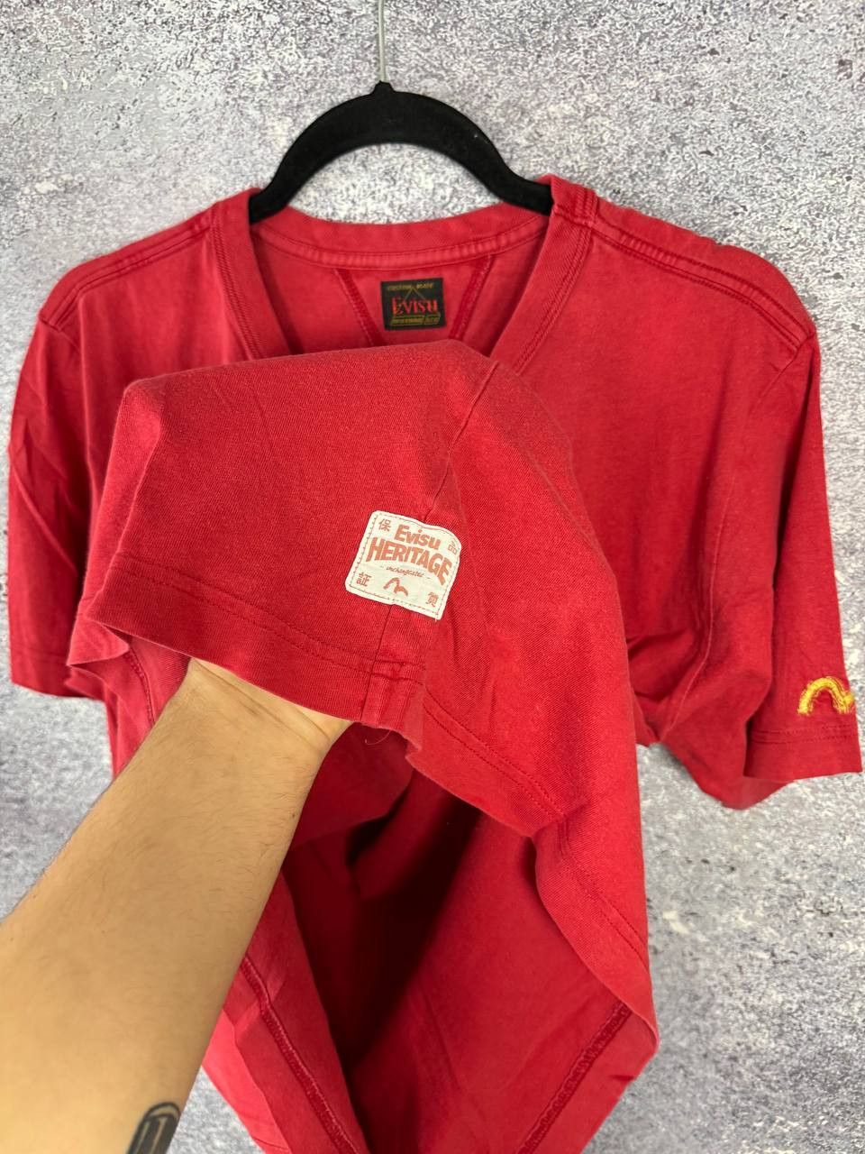 Evisu × Vintage Vintage Evisu Big Logo Red Tee y2k Large Size US L / EU 52-54 / 3 - 12 Thumbnail