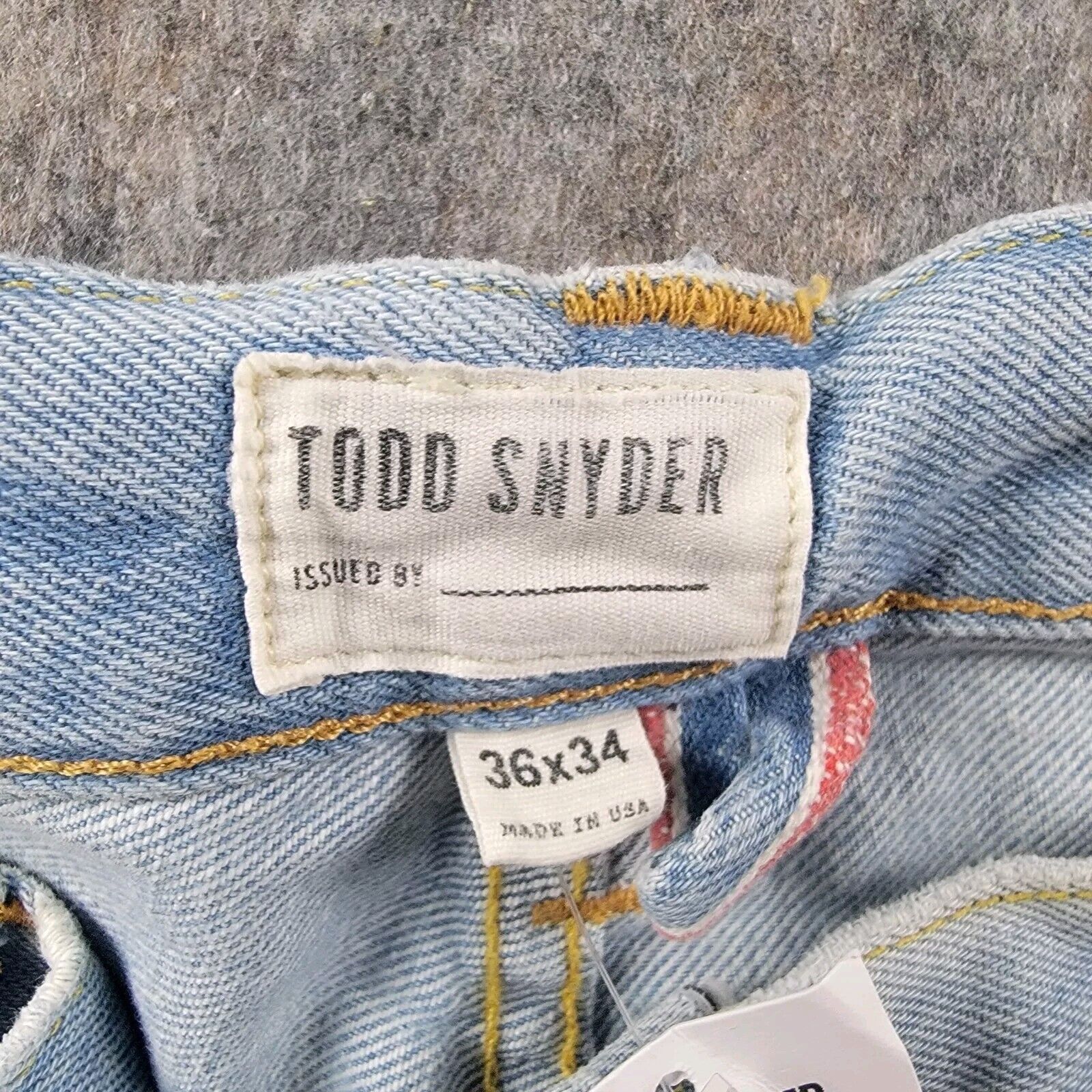 Todd Snyder Todd Snyder Slim Fit Upcycle Patched Selvedge Jeans Size US 36 / EU 52 - 11 Thumbnail
