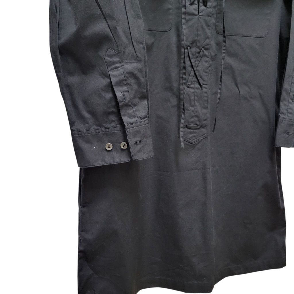 Theory THEORY Shift Poplin Tunic Black Lace-Up Long-Sleeves Dress 6 Size M / US 6-8 / IT 42-44 - 5 Thumbnail